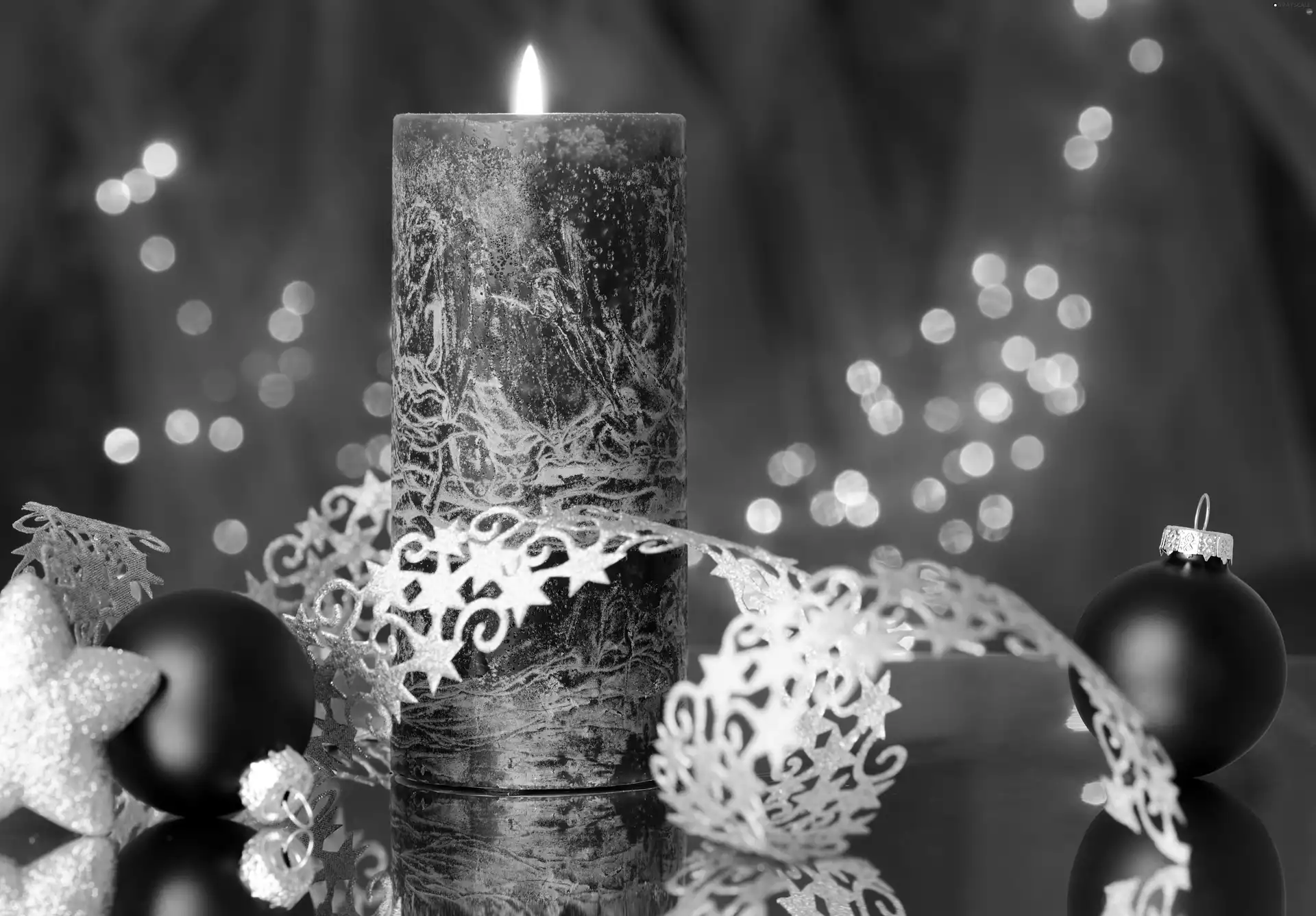 candle, decoration, Christmas