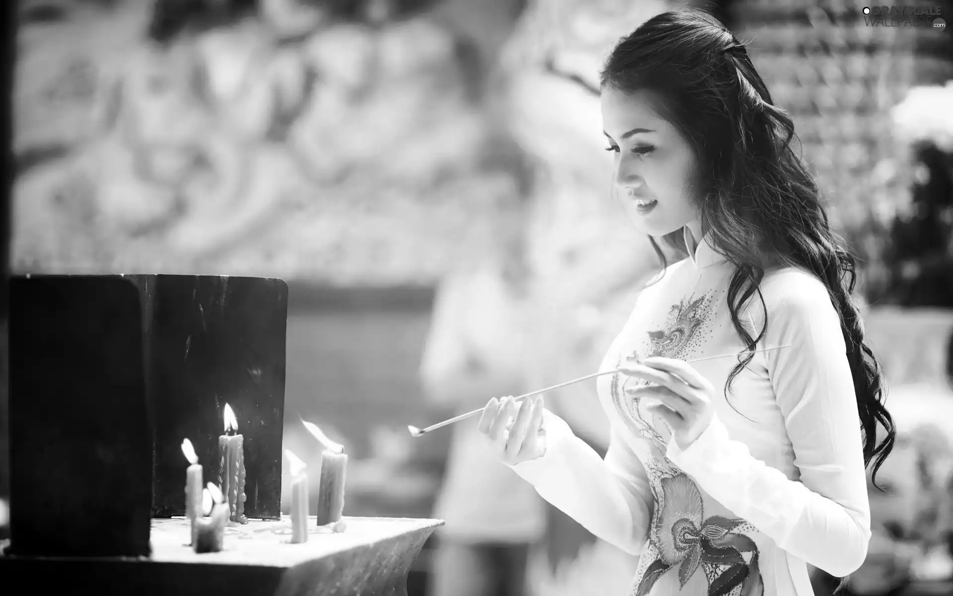 Candles, Women, Asian