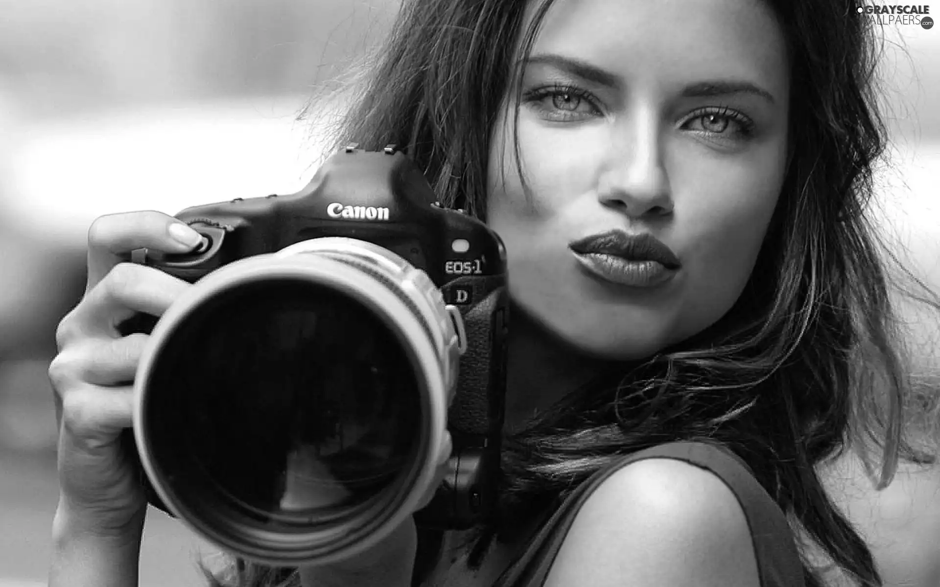 Canon, girl, Camera
