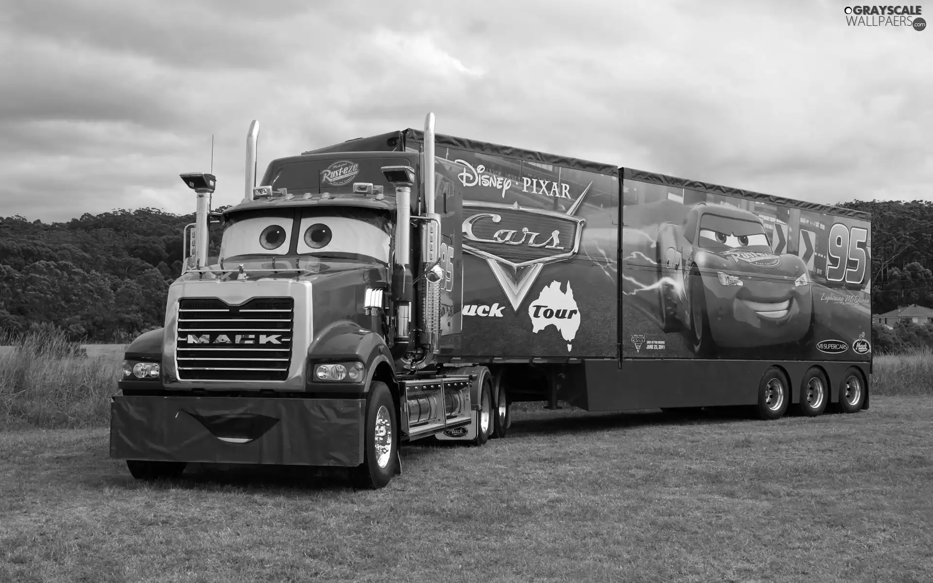 Cars, lorry, Mack