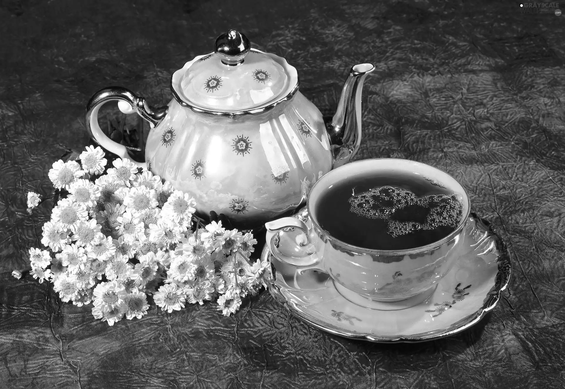 jug, tea, chamomile, cup