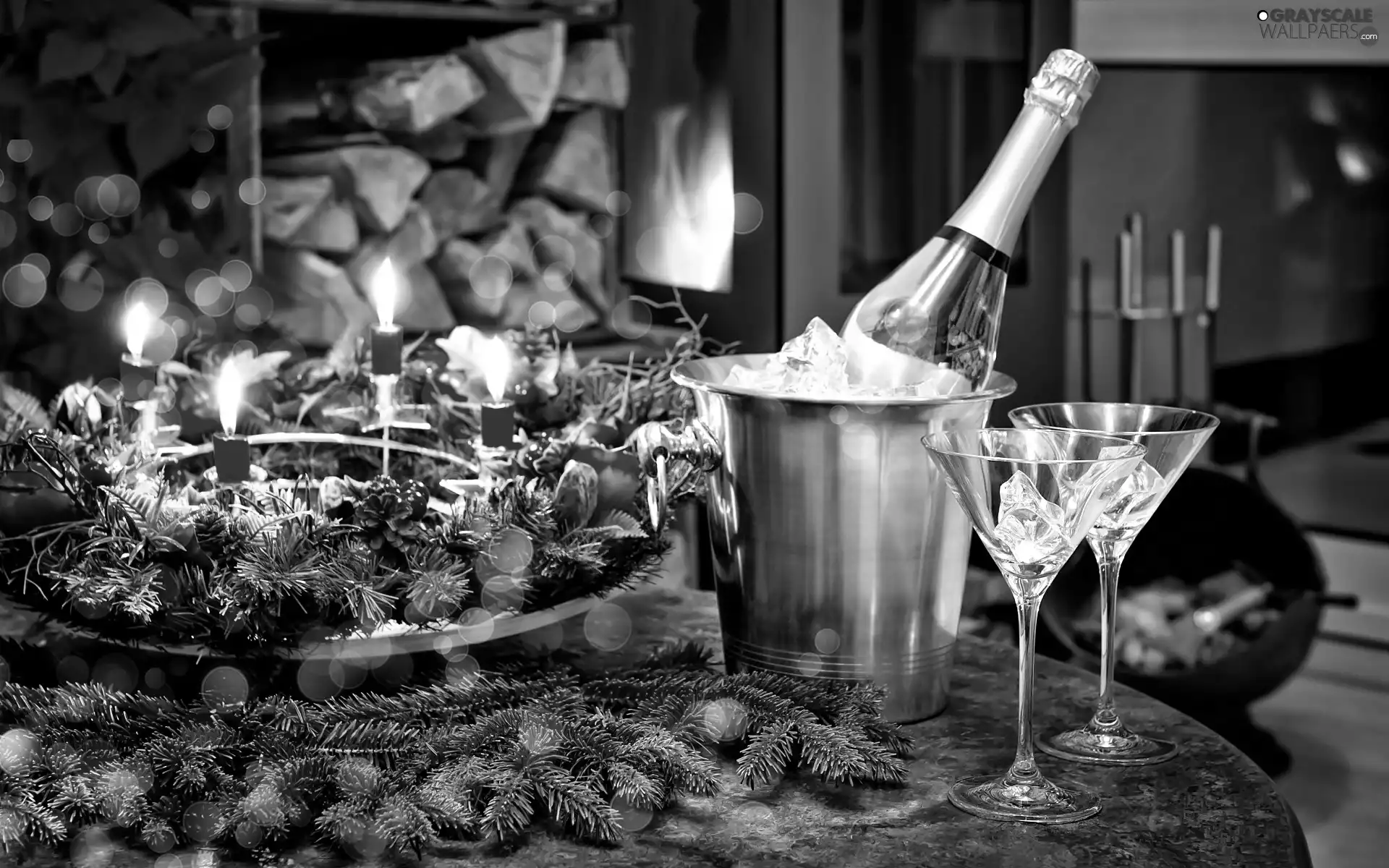 decoration, glasses, Icecream, New Year