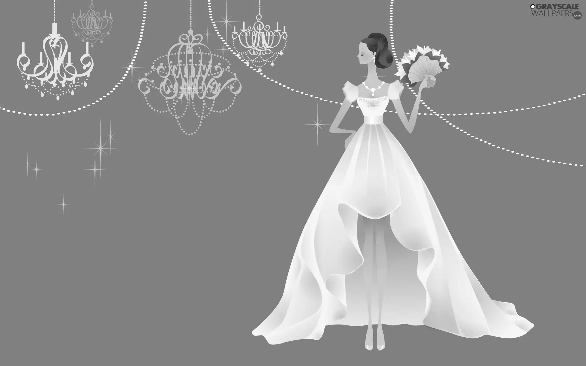 Chandeliers, lady, young