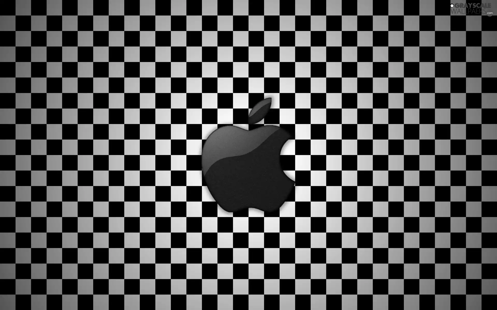 Red, checkerboard, Apple, logo