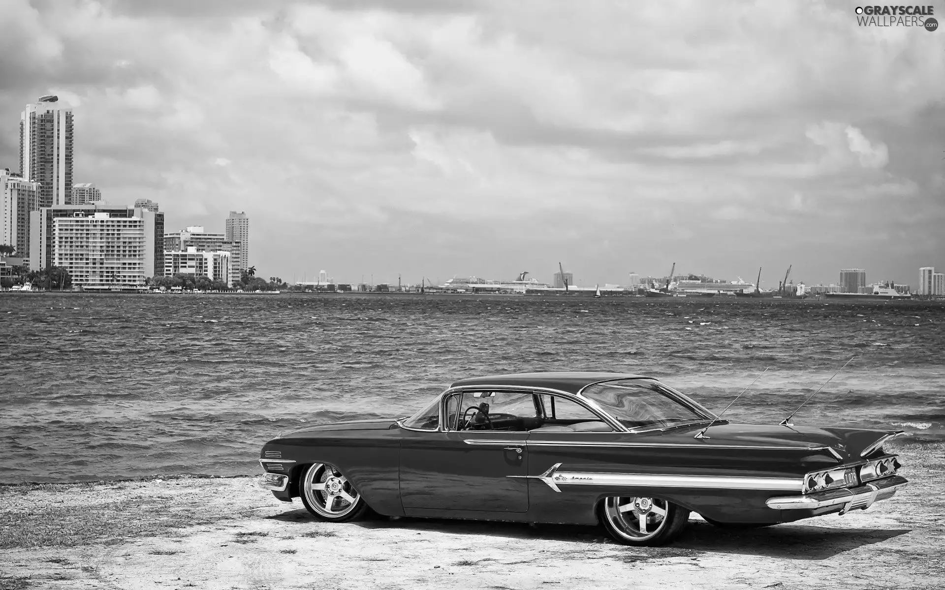 sea, Red, Chevrolet Impala