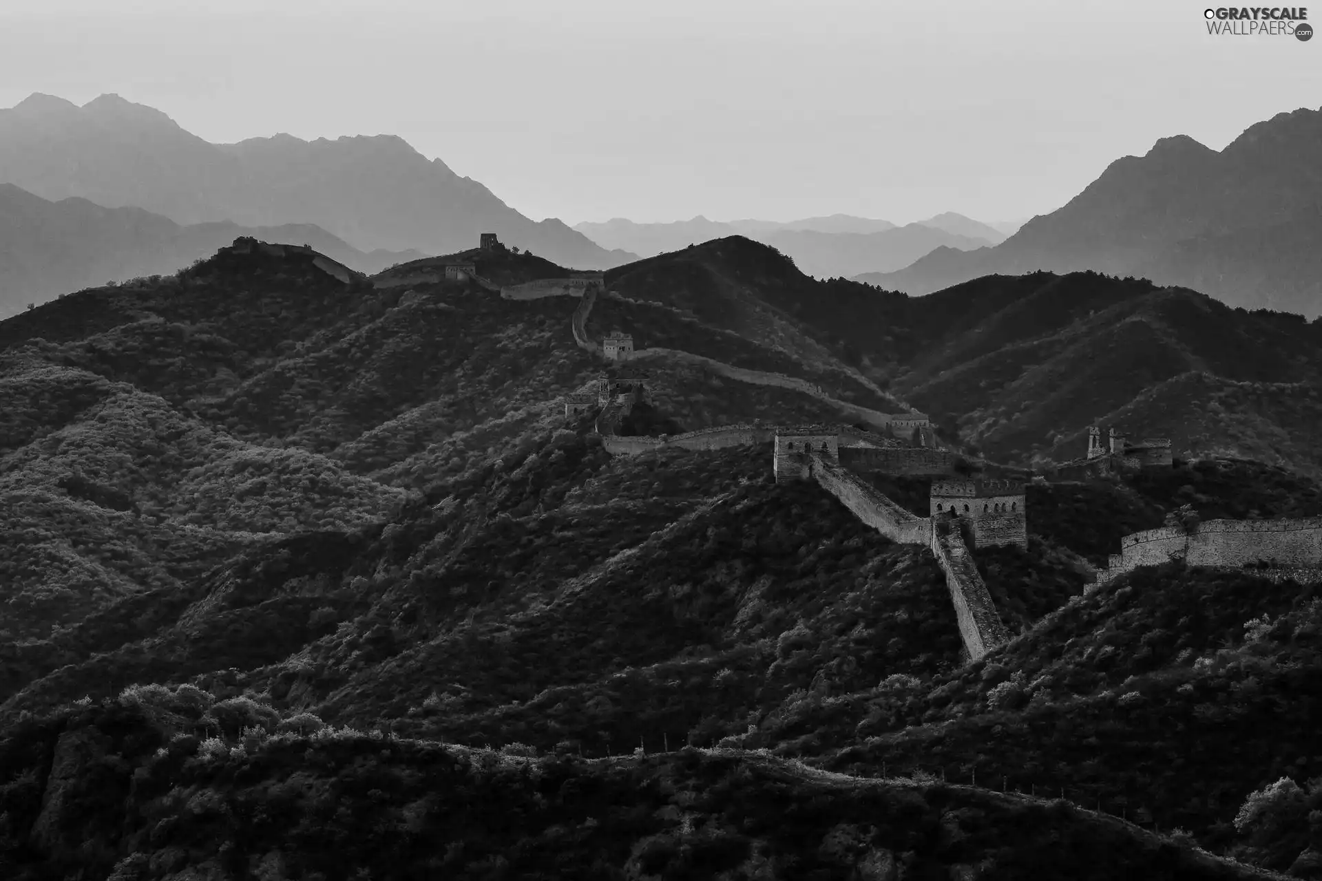 Chinese, Mountains, wall