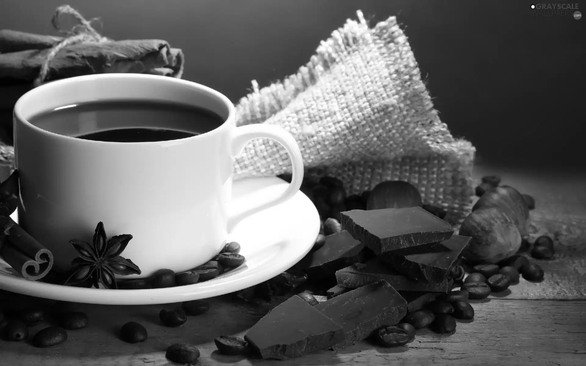 cup, grains, chocolate, coffee