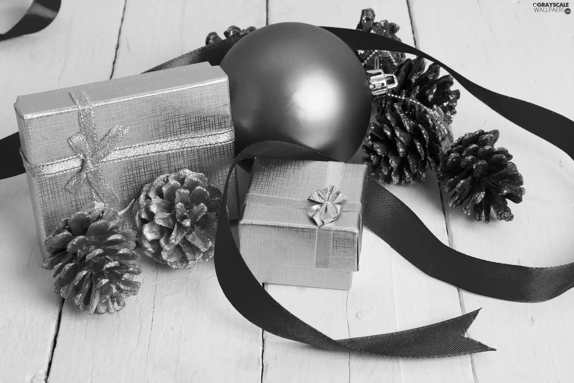 decoration, Christmas, bauble, cones, gifts