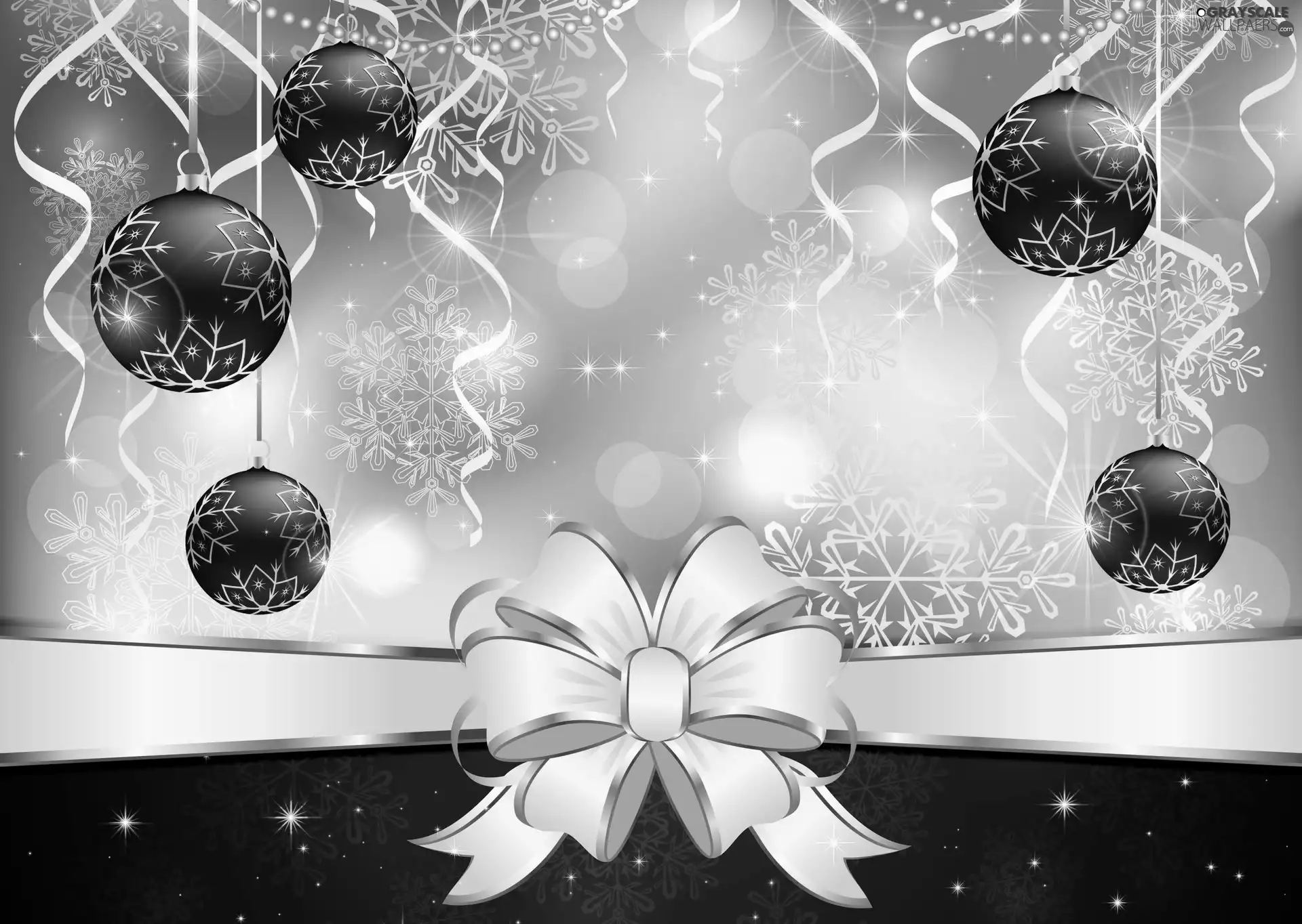 baubles, decoration, Christmas, bow