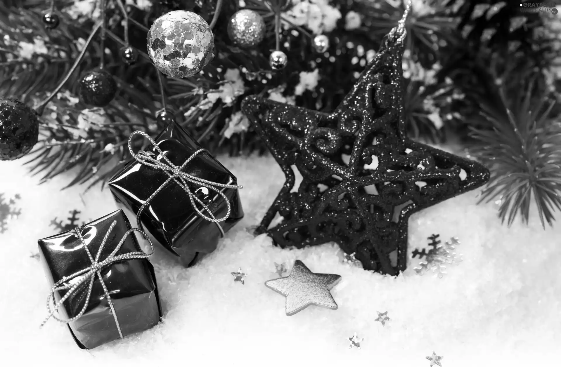 baubles, gifts, christmas, starfish