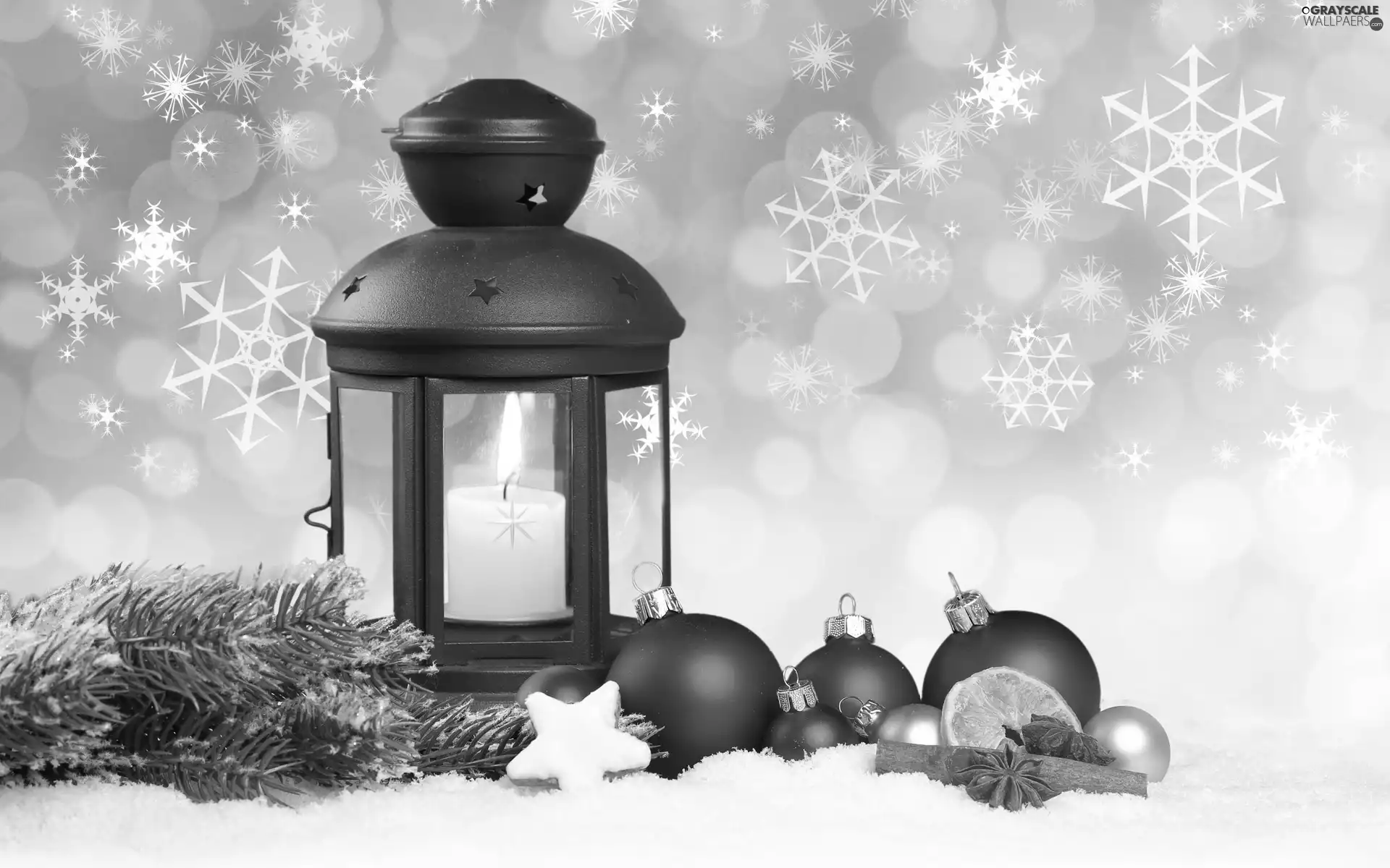 composition, candle, baubles, christmas, lantern