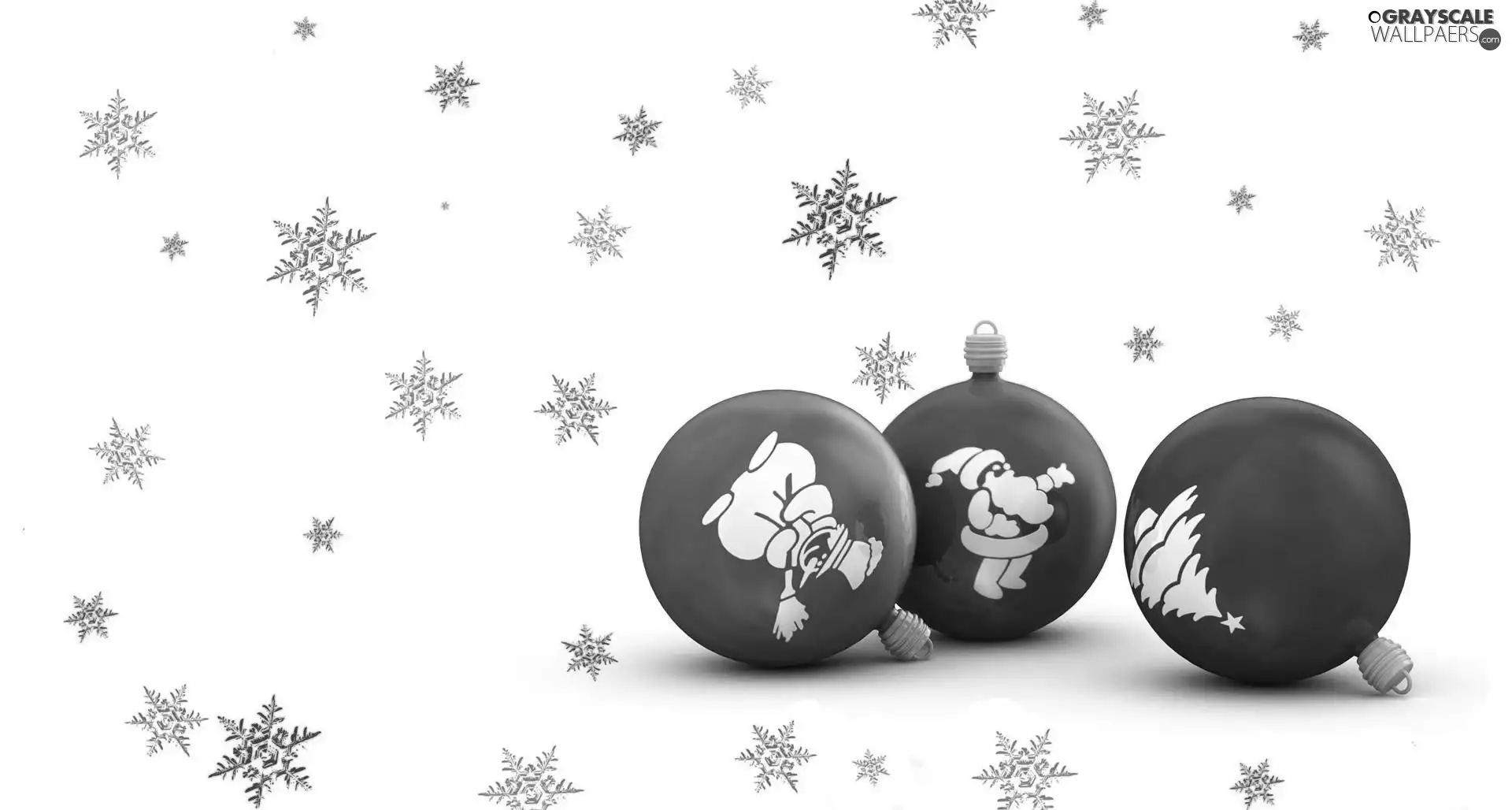 christmas, Three, baubles