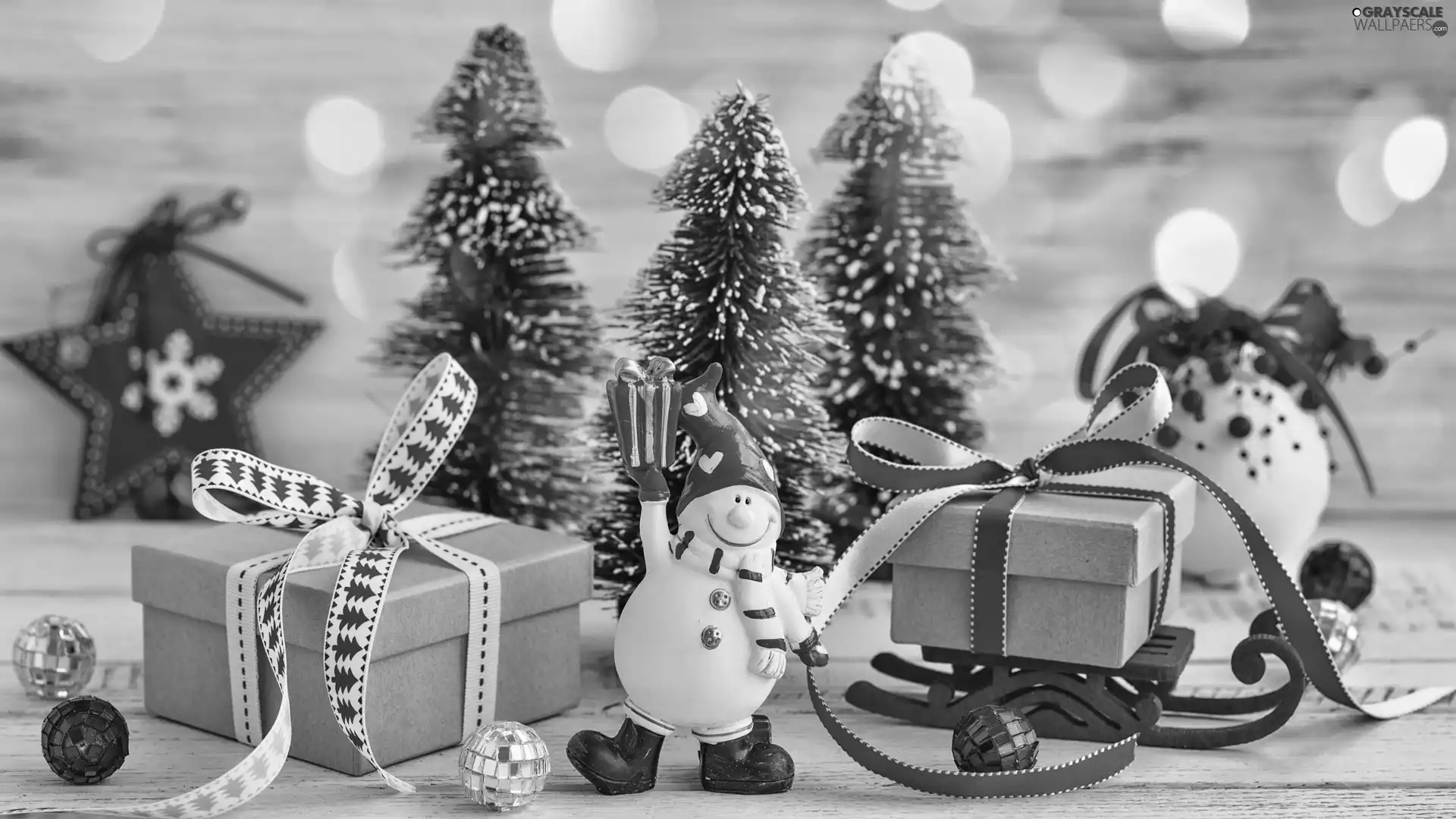 Snowman, Christmas, Christmas, Christmas, gifts, composition