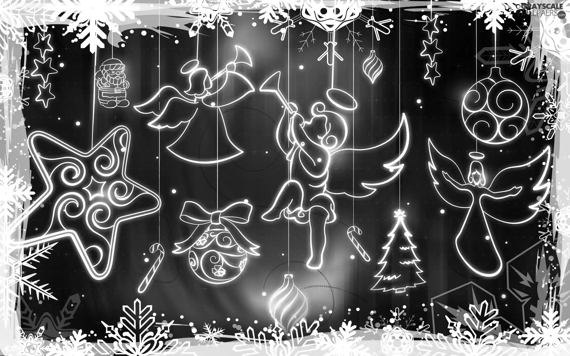pendants, Christmas, Christmas, glowing, graphics