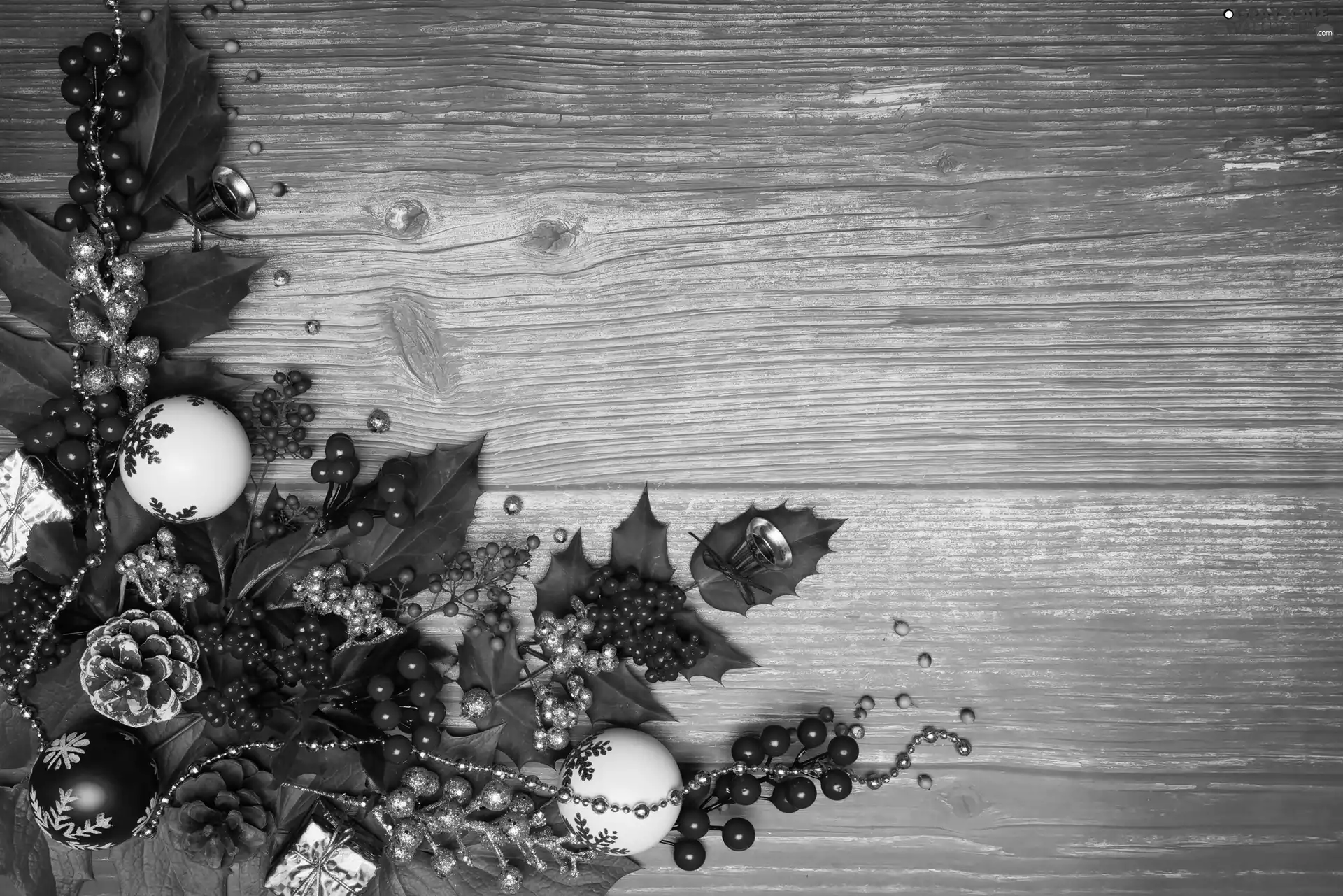 decoration, Christmas, cones, boarding, baubles