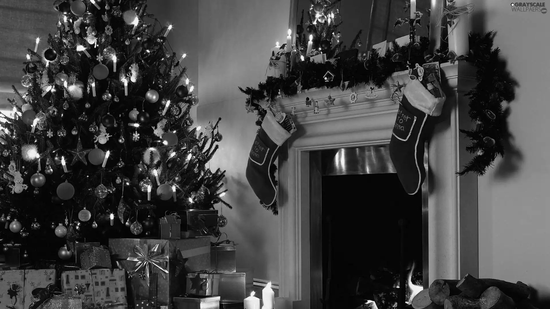 christmas tree, burner chimney, Christmas, gifts