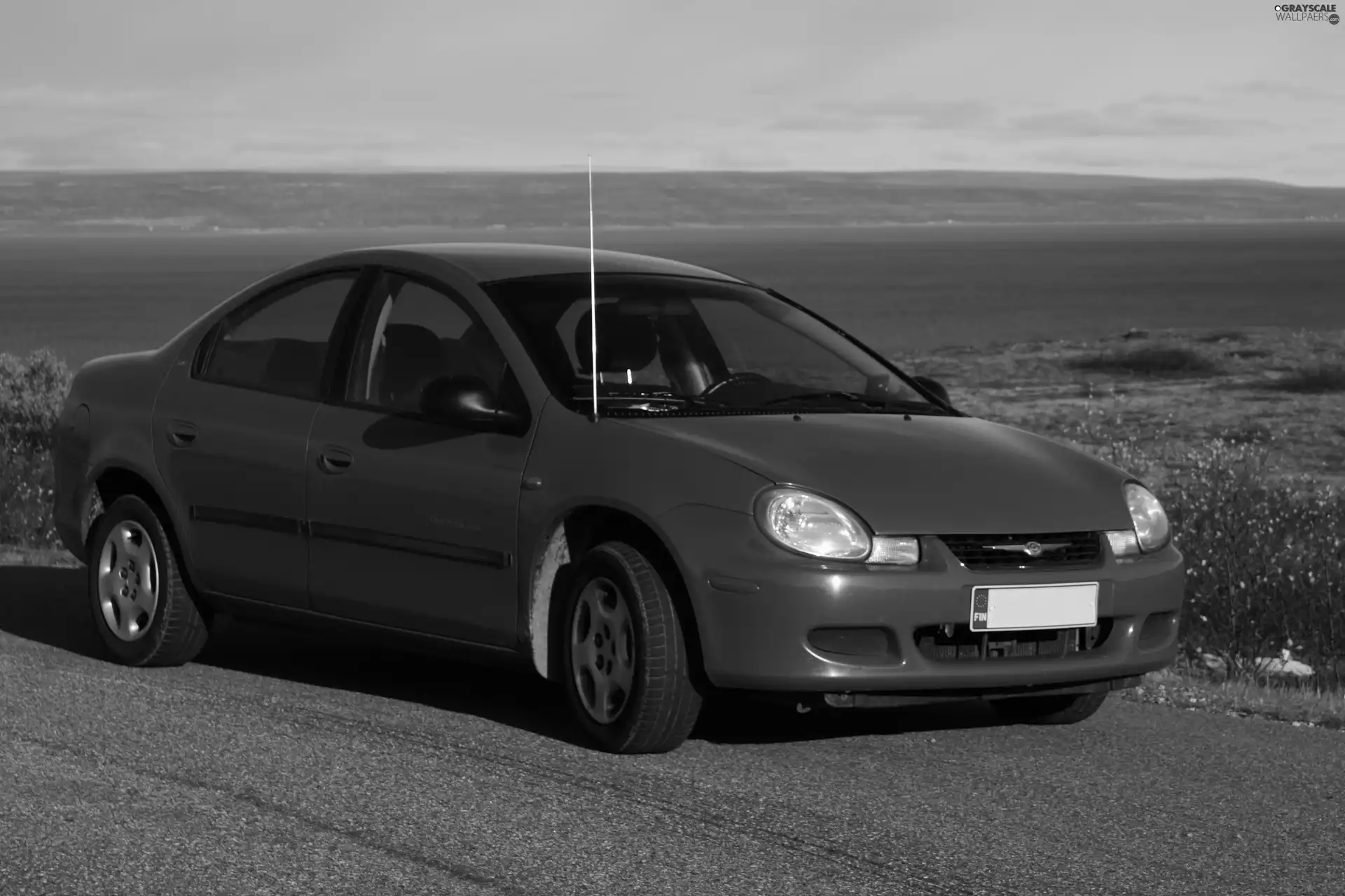 aerial, Red, Chrysler Neon