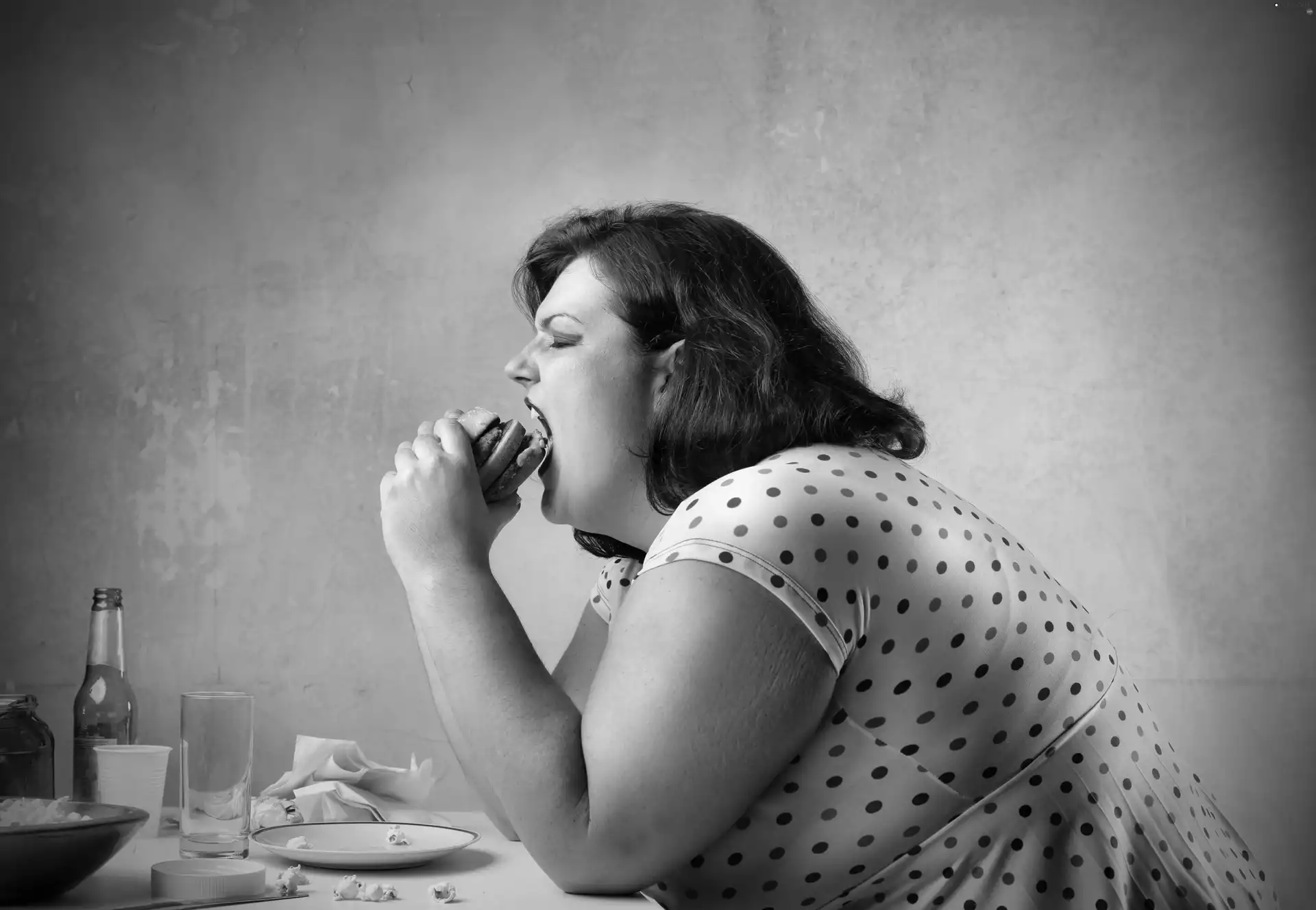 chubby, Women, food
