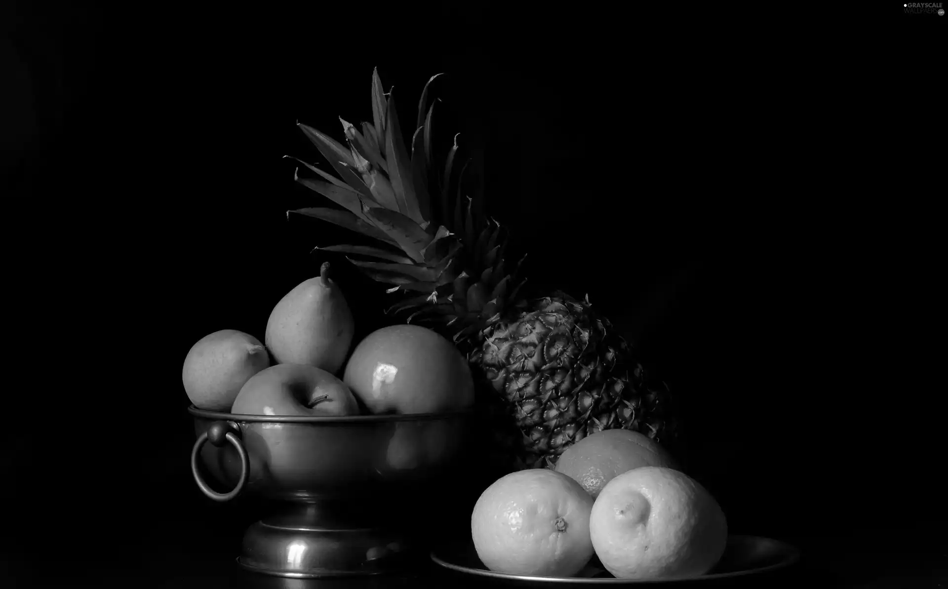 citrus, ananas, apples