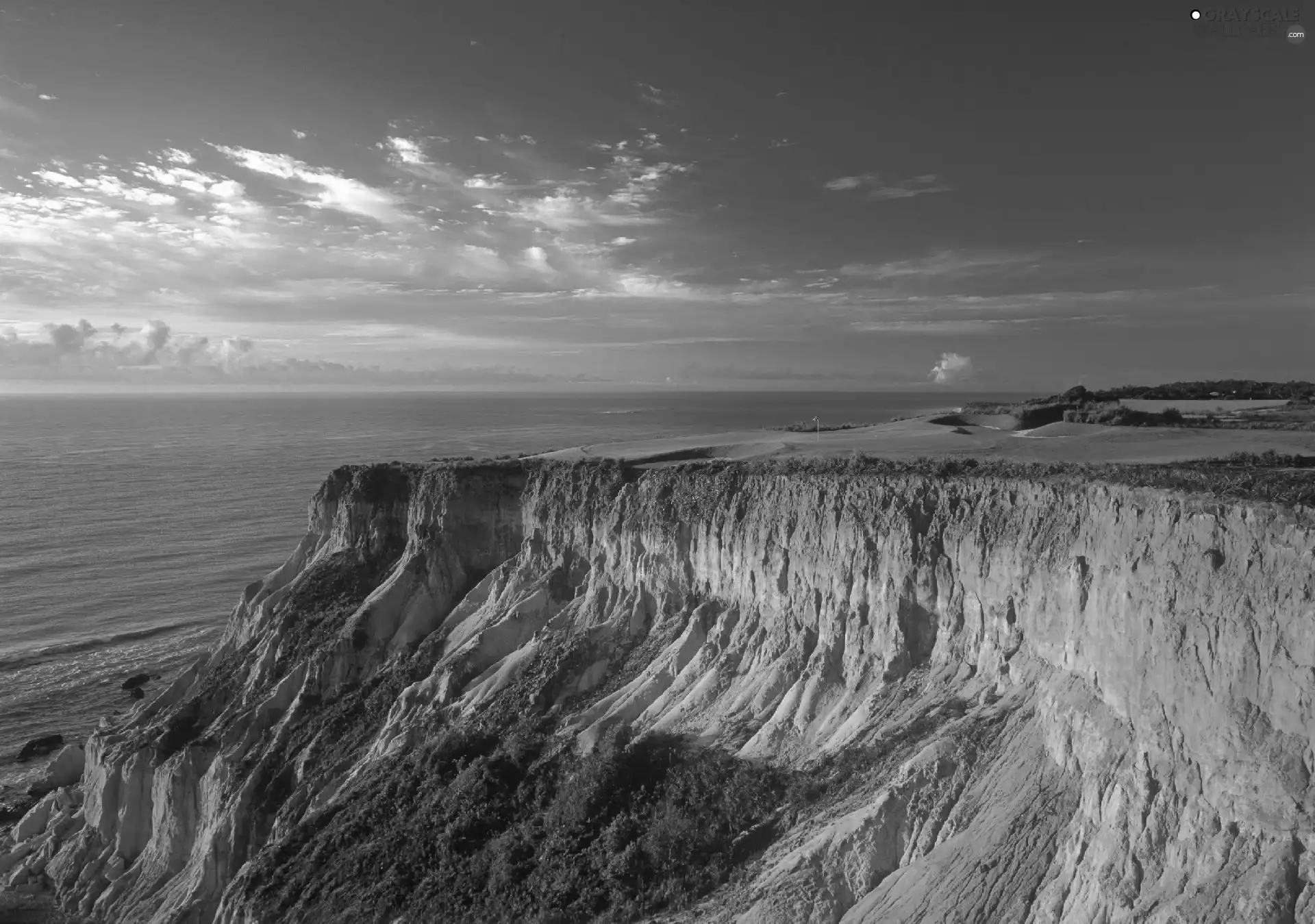 sea, cliff