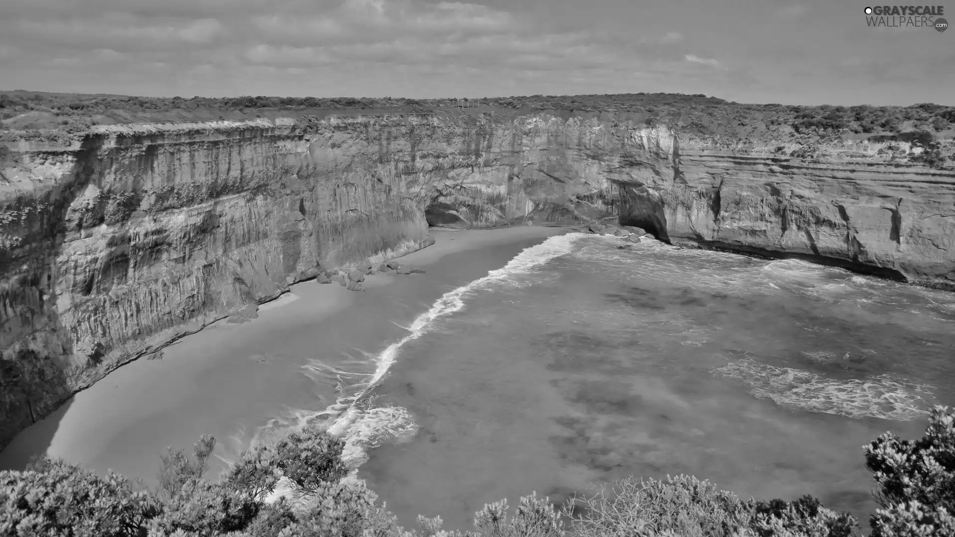 sea, Gulf, cliff, Beaches