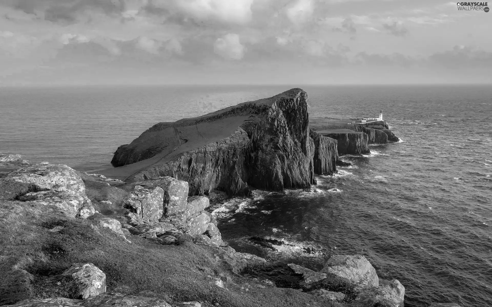 sea, cliff