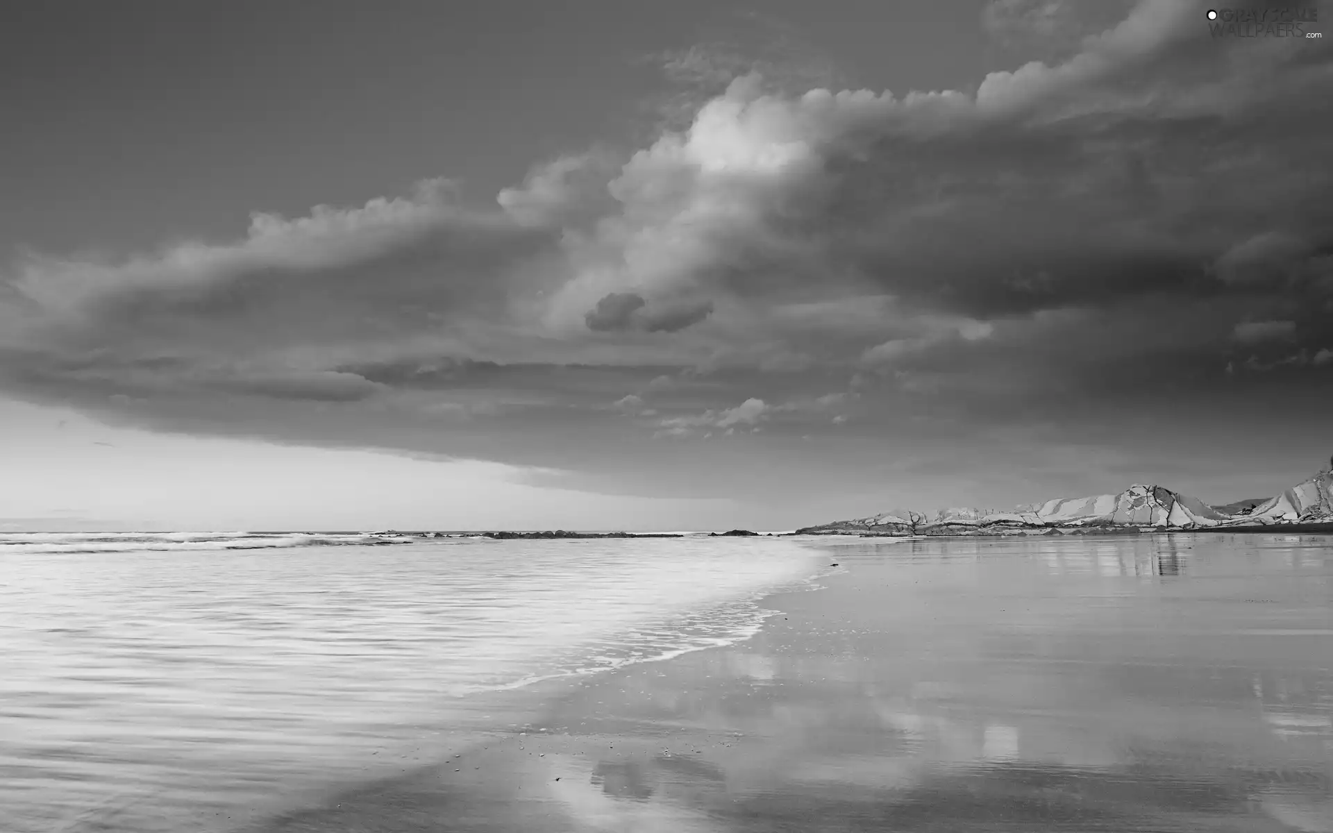 sea, rocks, Cloud, Beaches