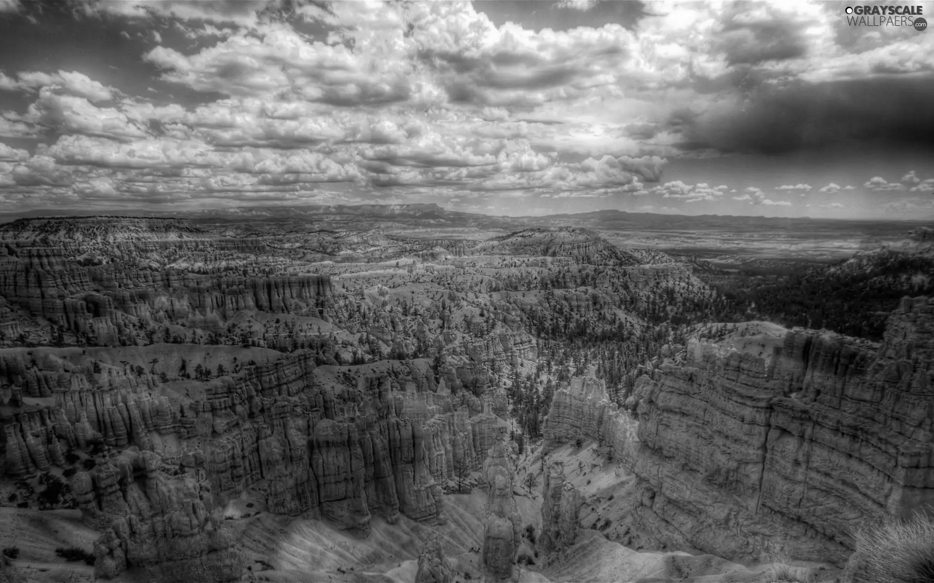 canyon, clouds