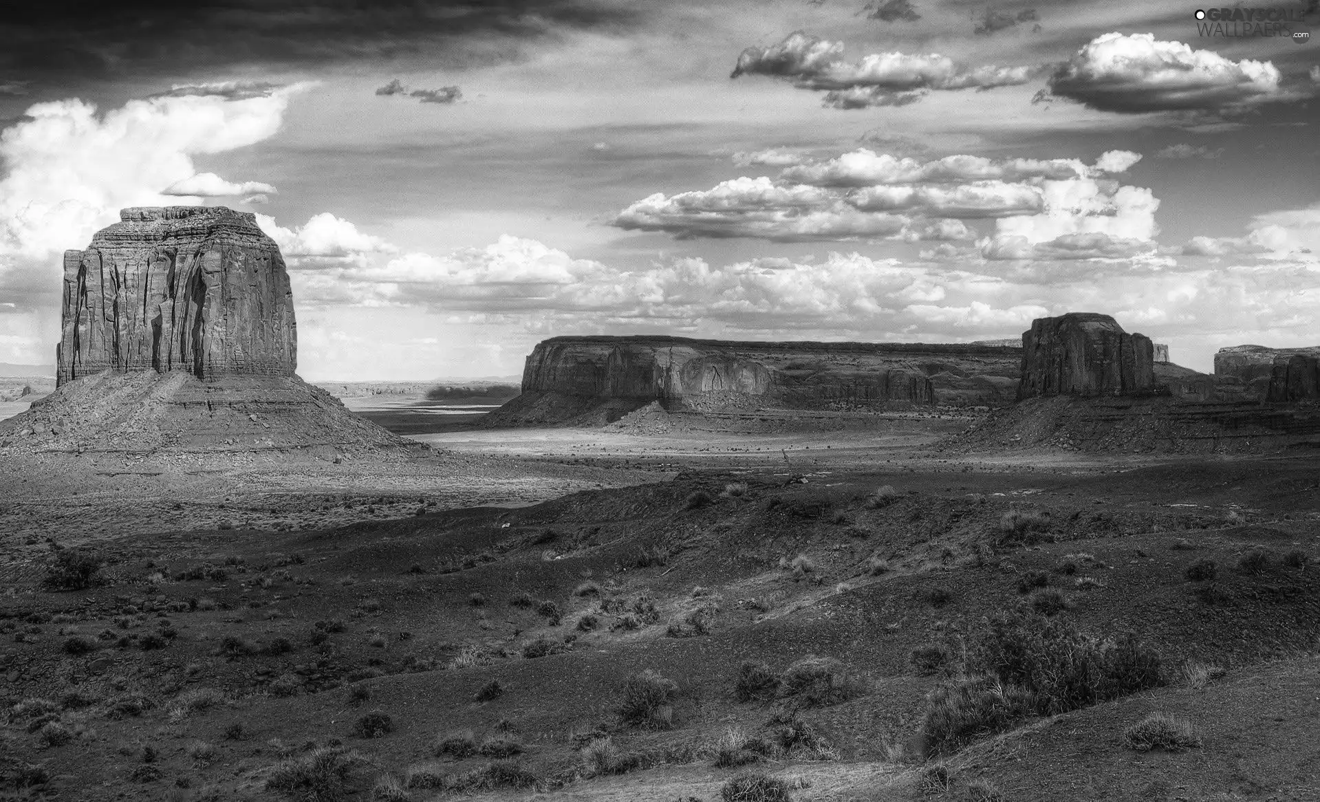 Desert, clouds