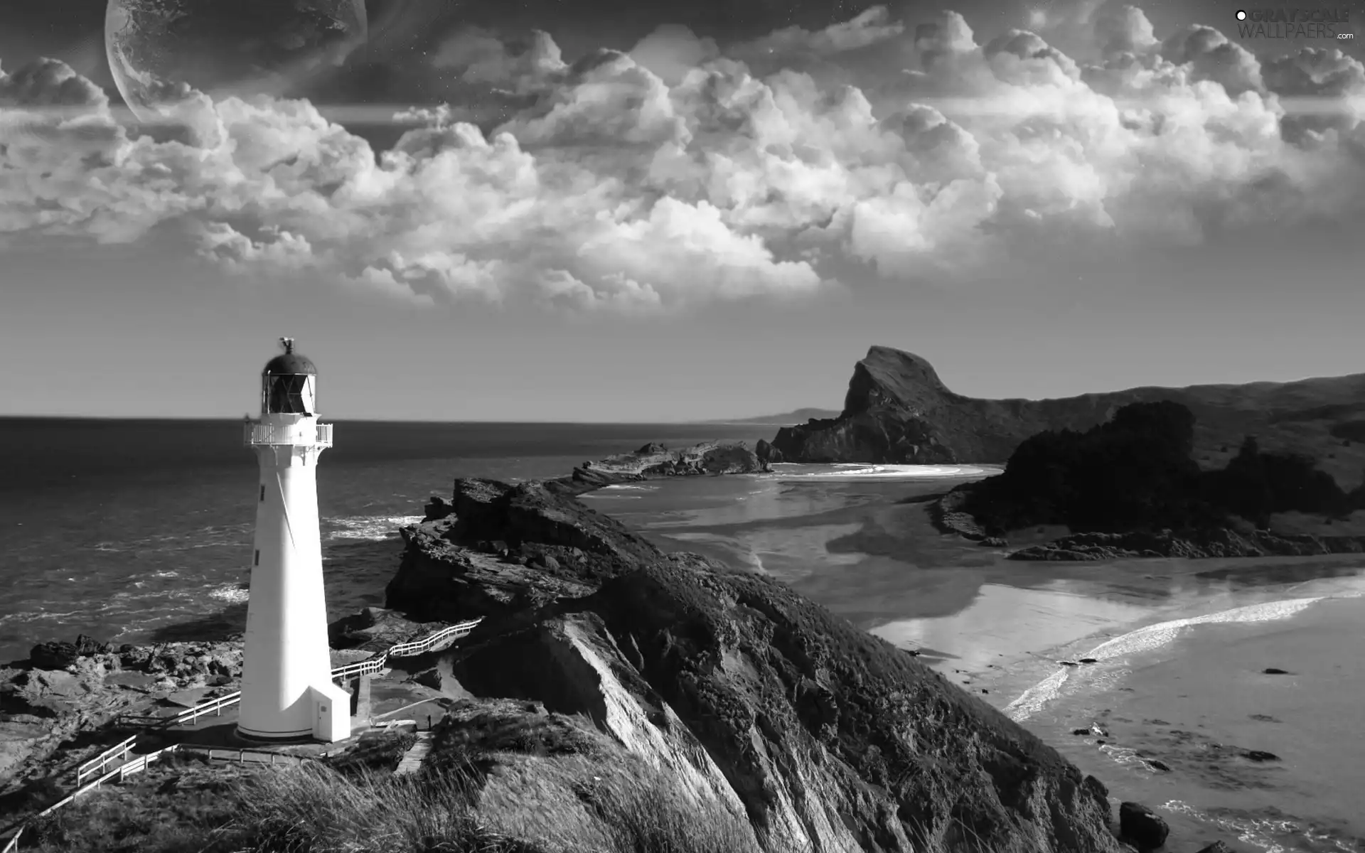 Lighthouses, clouds