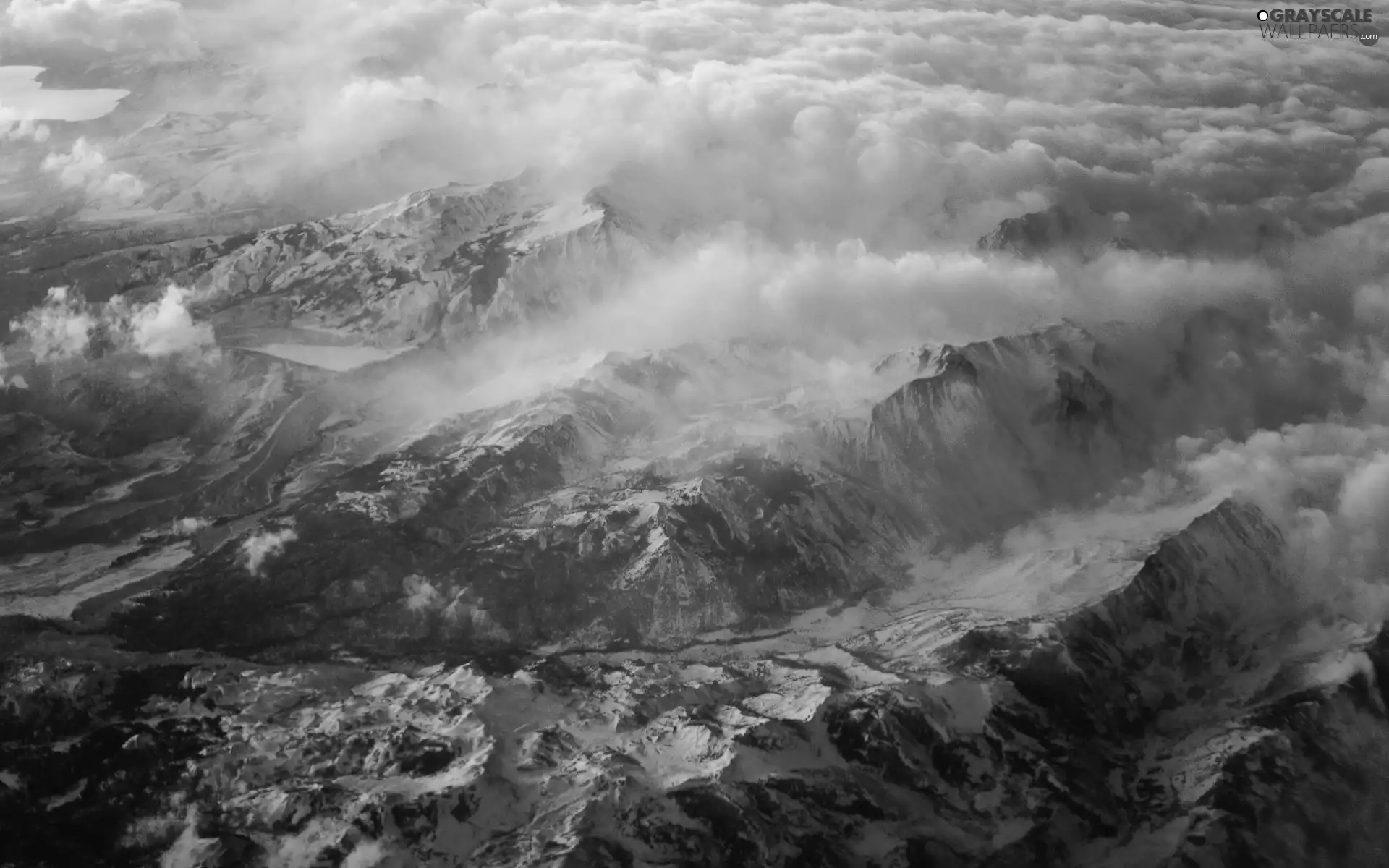 clouds, peaks, mountain