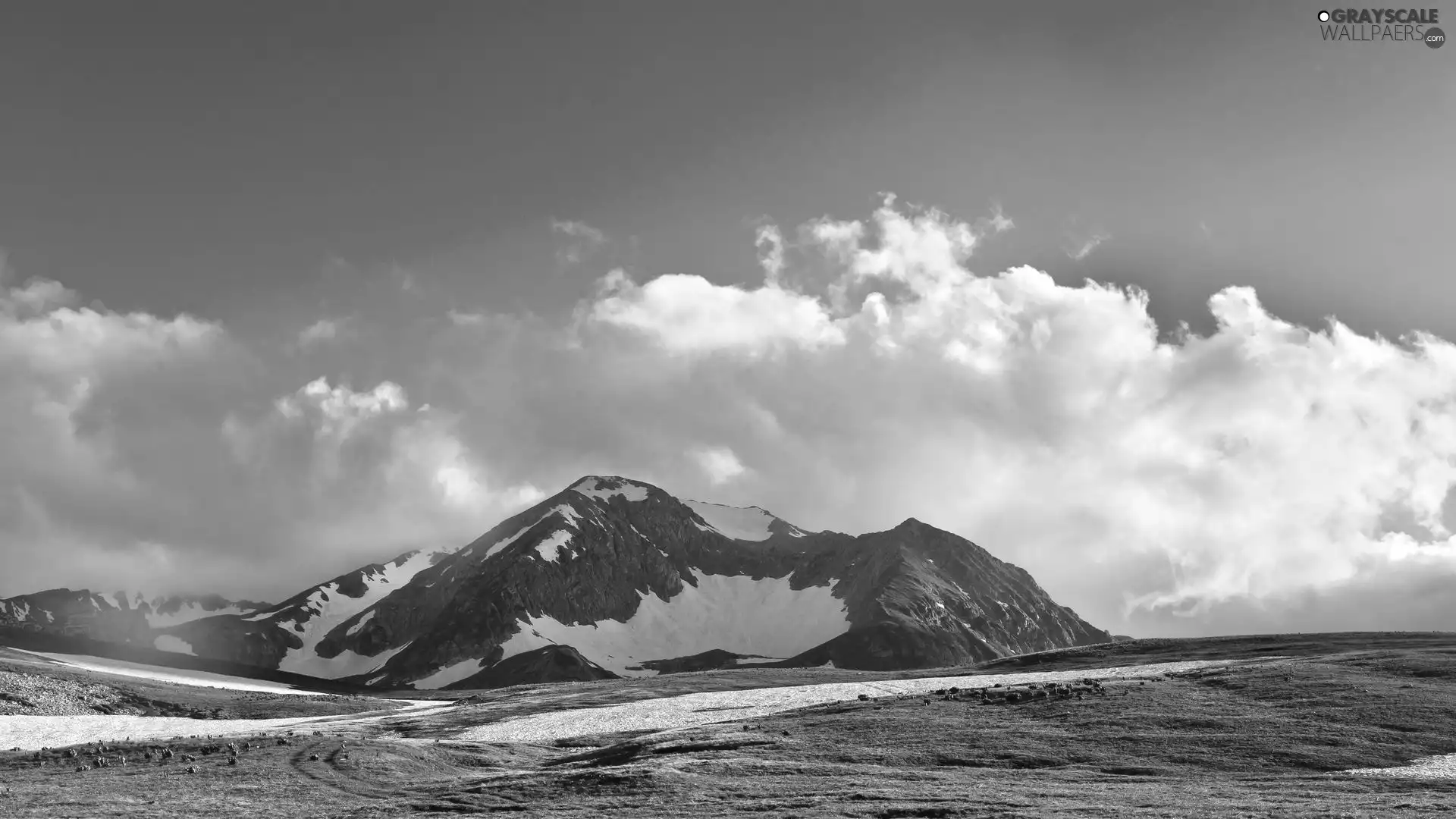 Mountains, clouds