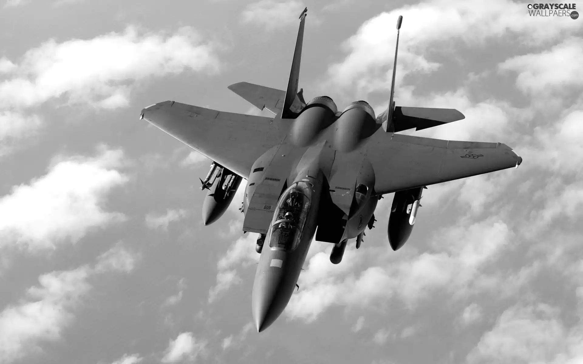 plane, F-16, clouds, fighter