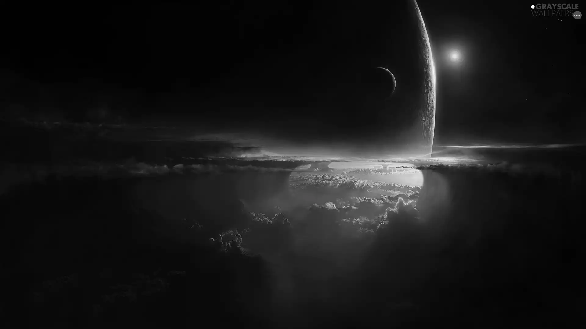 Planet, clouds