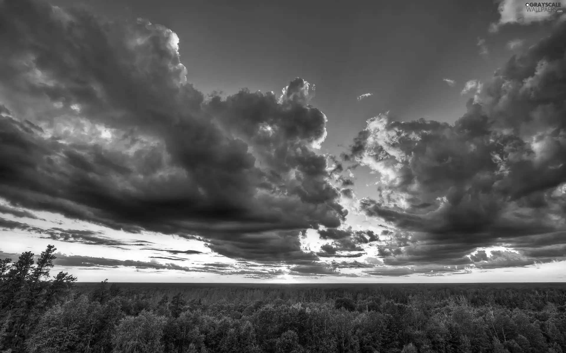 clouds, dark, rainy