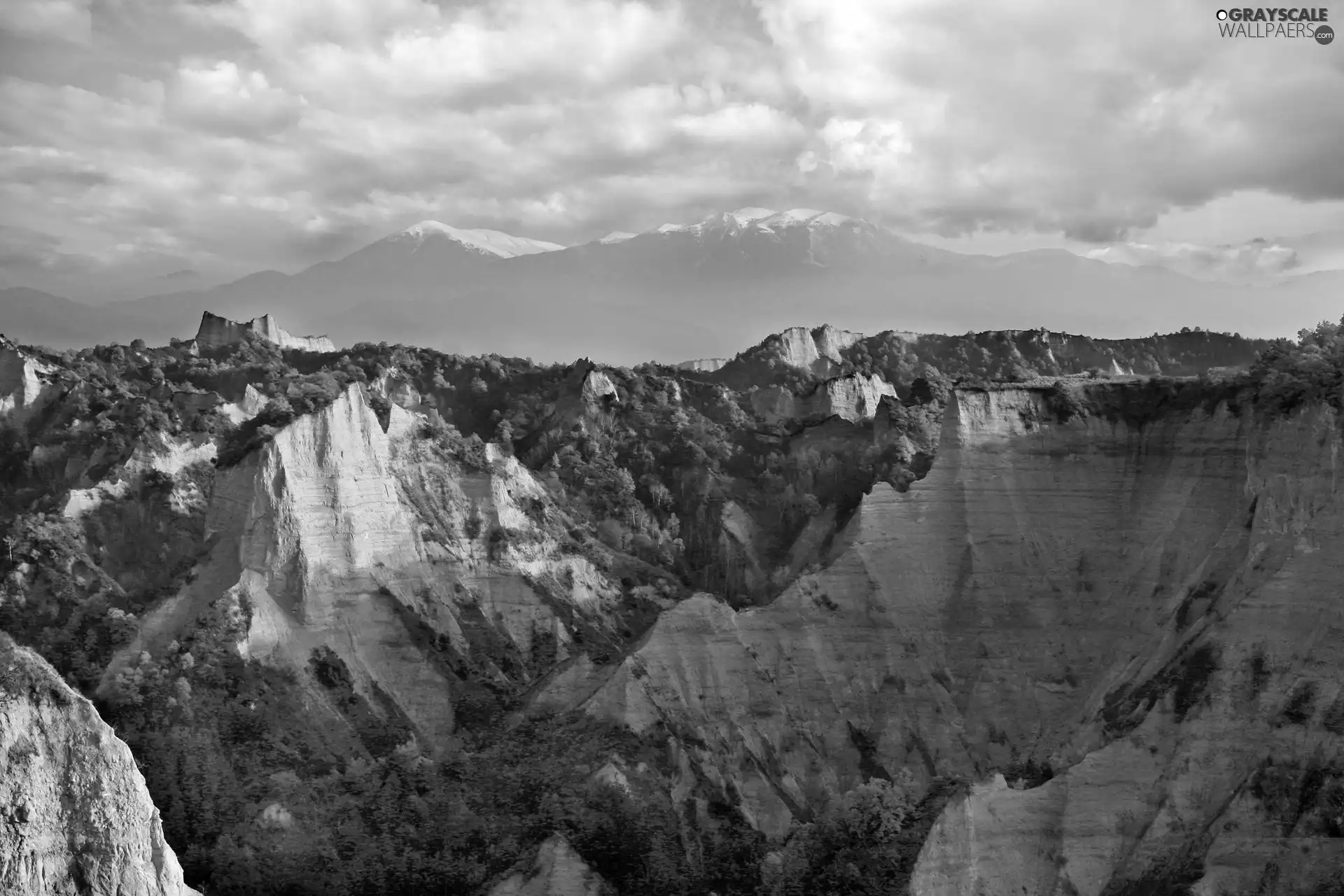 clouds, Mountains, Sky