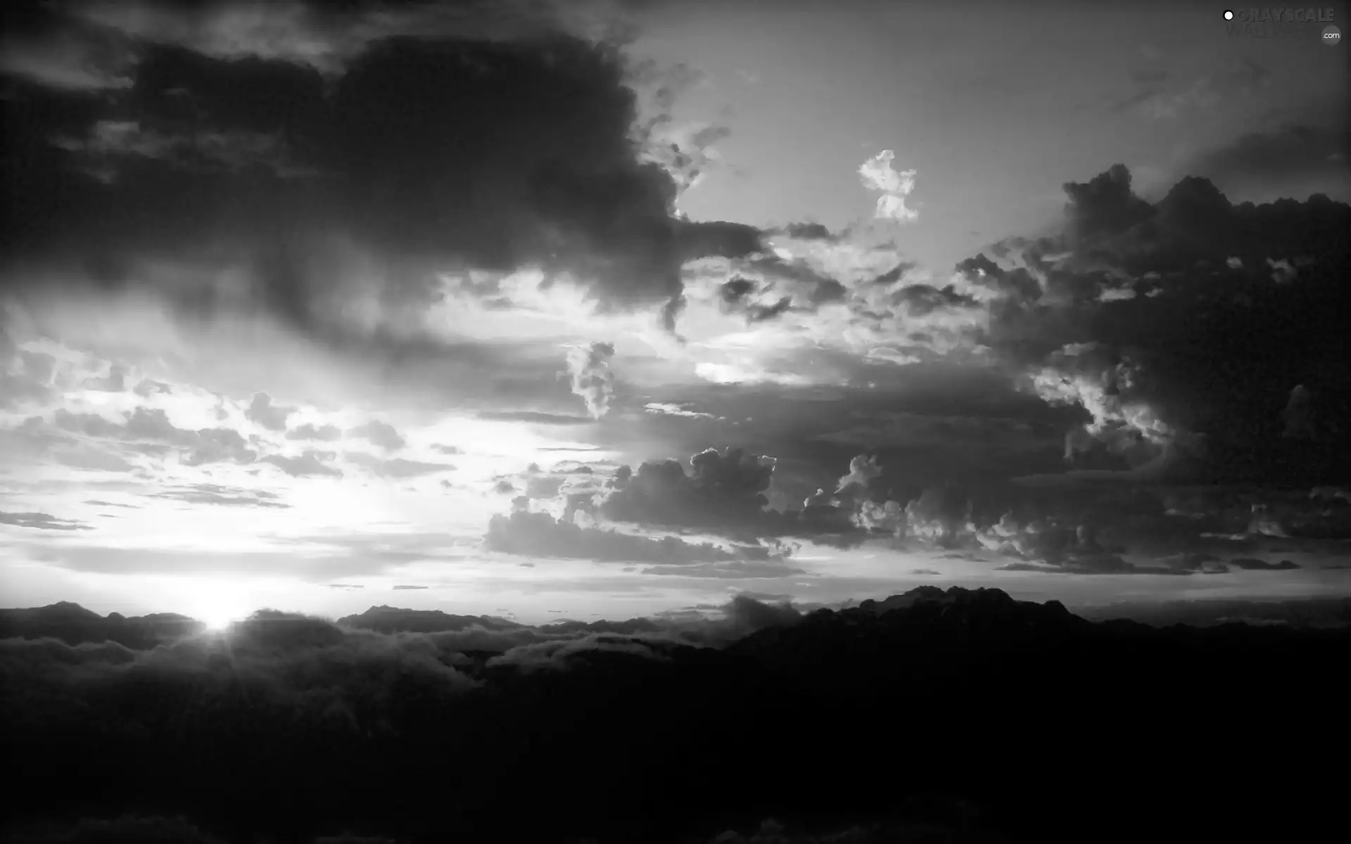 clouds, west, sun