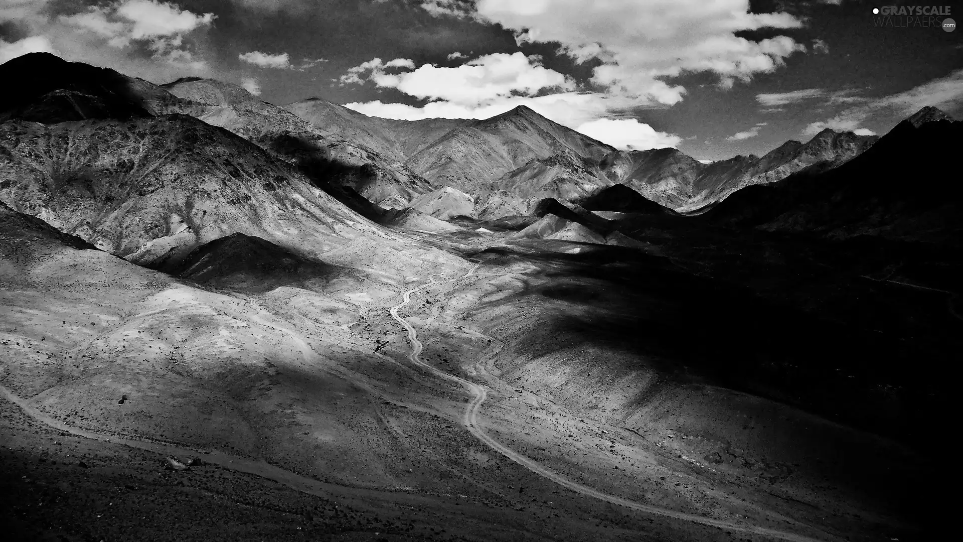 clouds, Mountains, Valley