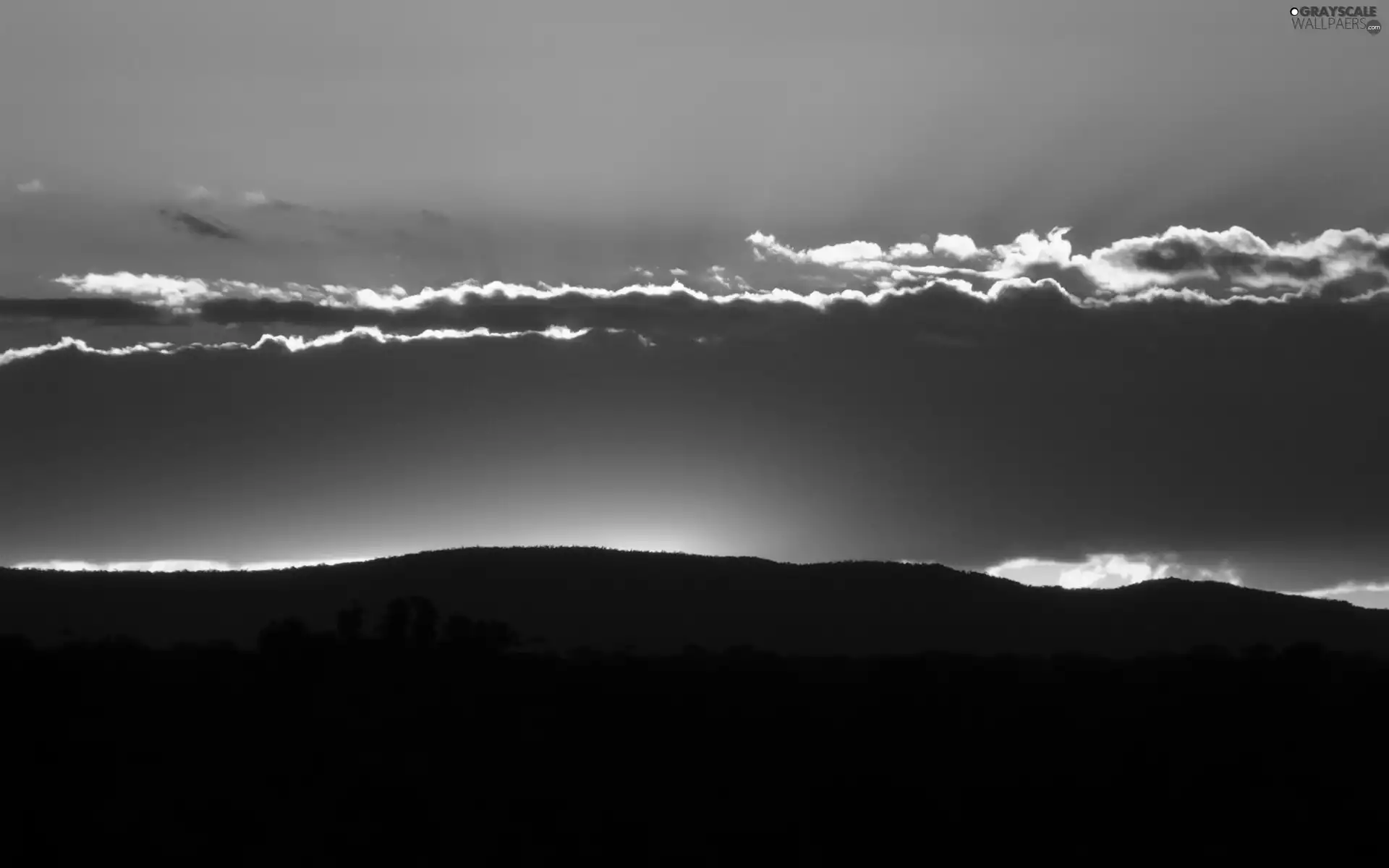 west, rays, clouds, sun