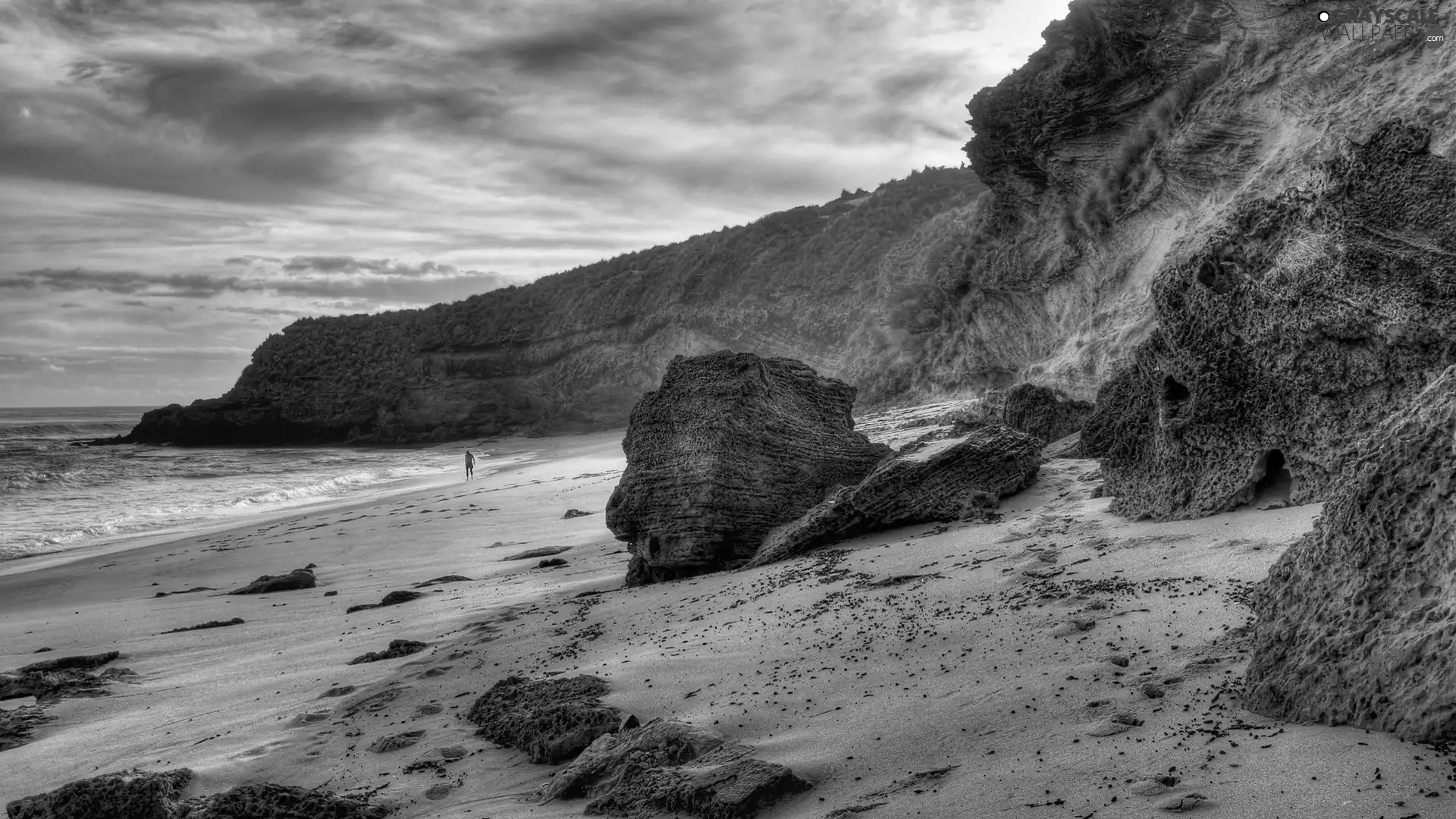 Beaches, rocks, Coast, sea