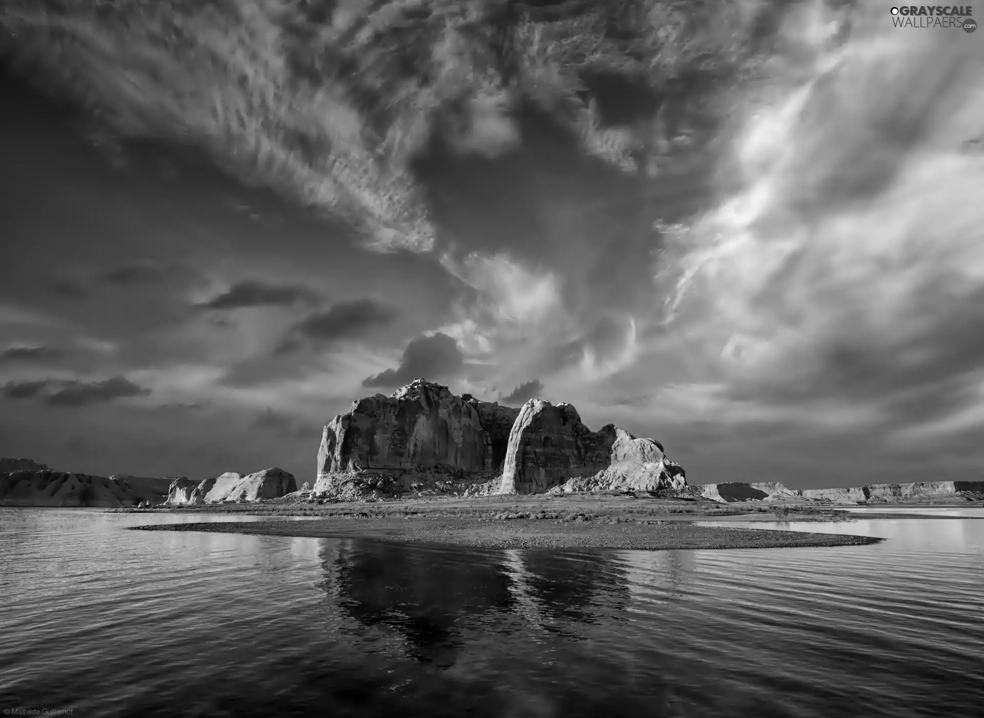 sea, rocks, Coast, clouds