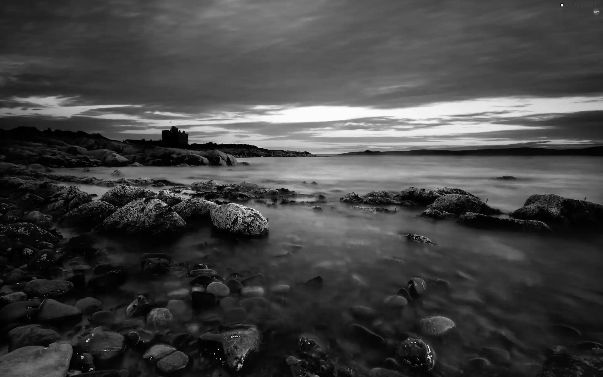 Coast, sea, Stones