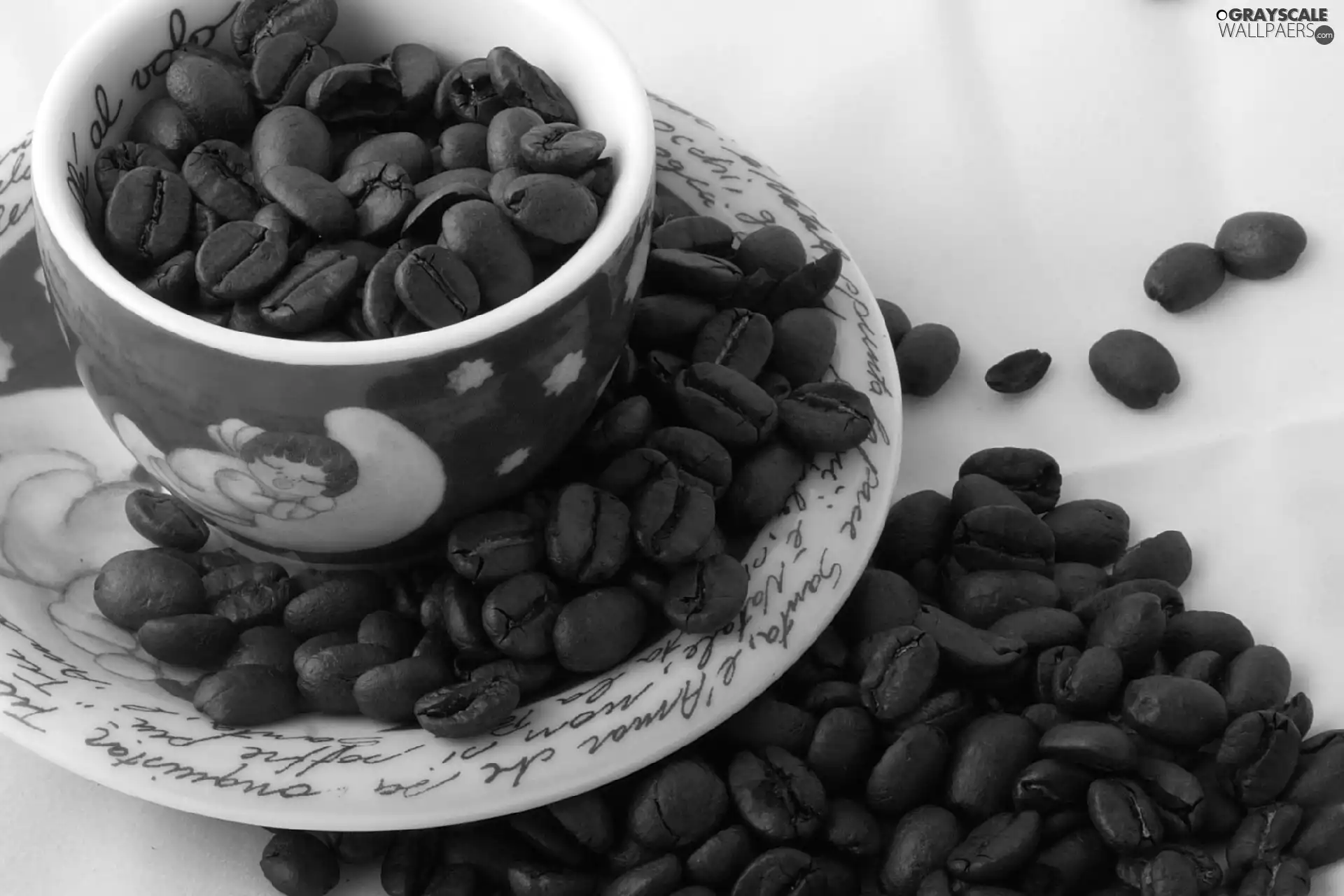 Coloured, grains, coffee, cup