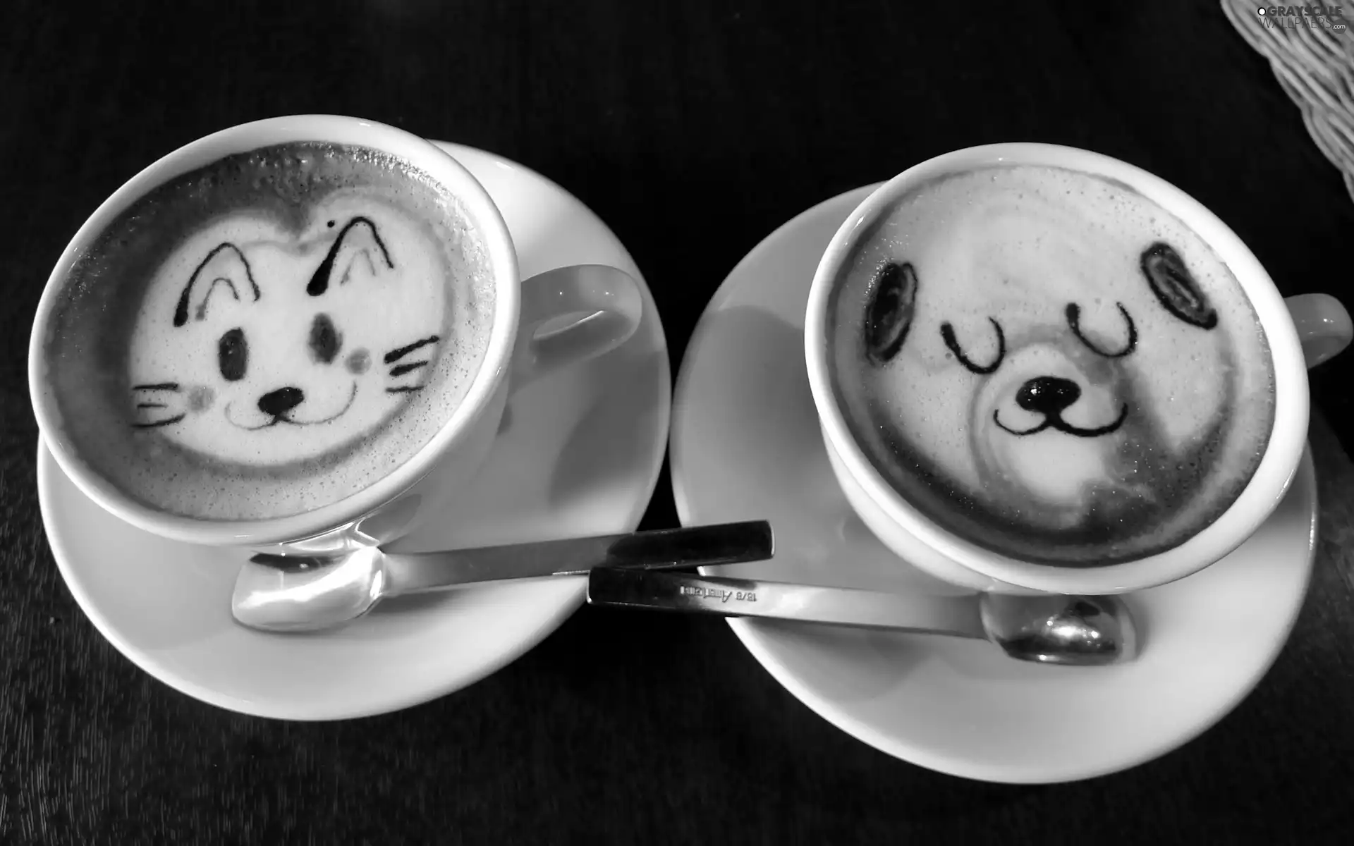 coffee, Two, cups
