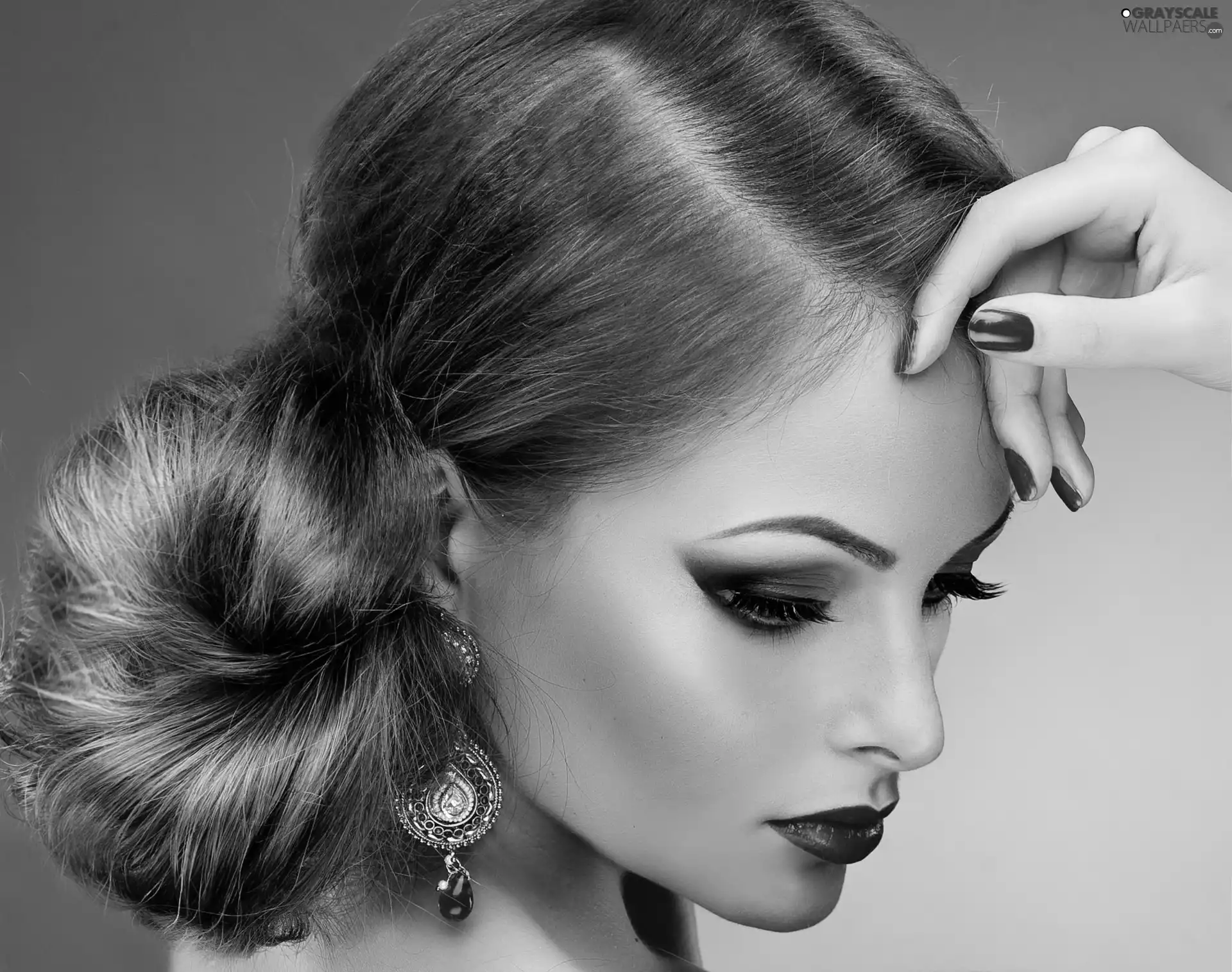 Women, hand, Coiffure, make-up