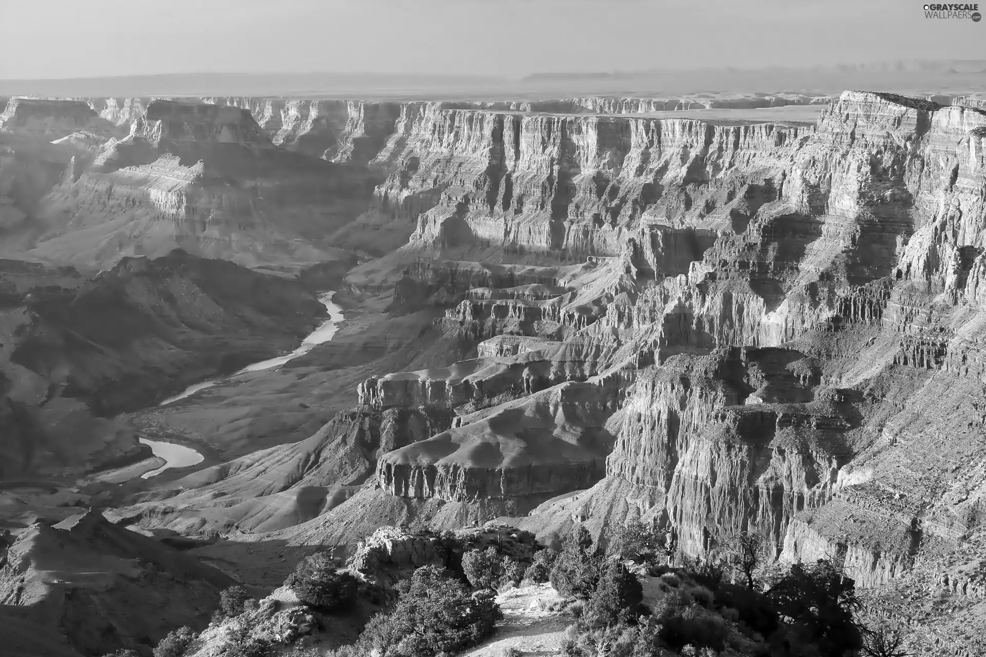 Colorado, dawn, canyon, River, large