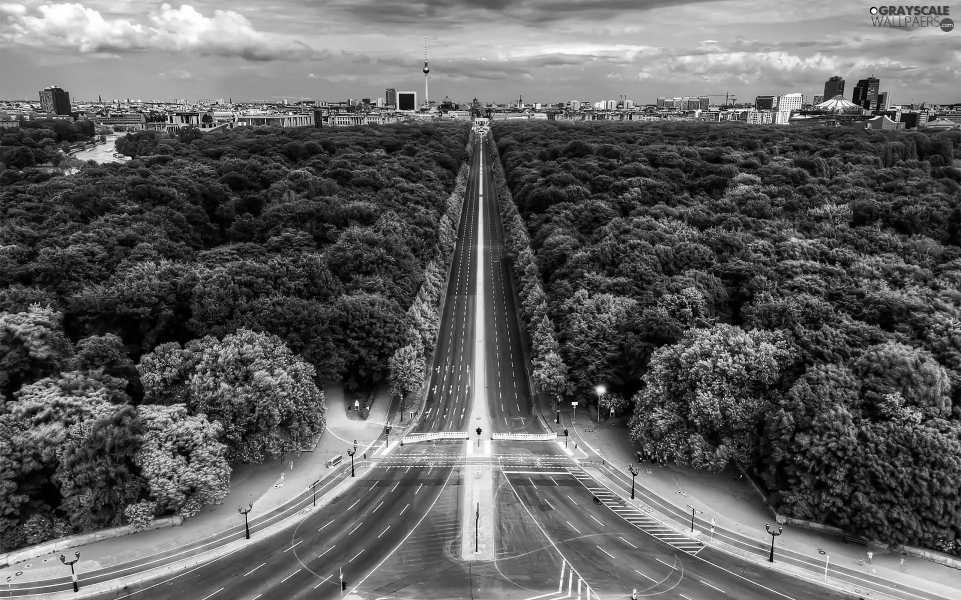 town, Berlin, Communication, Park, Artery, panorama
