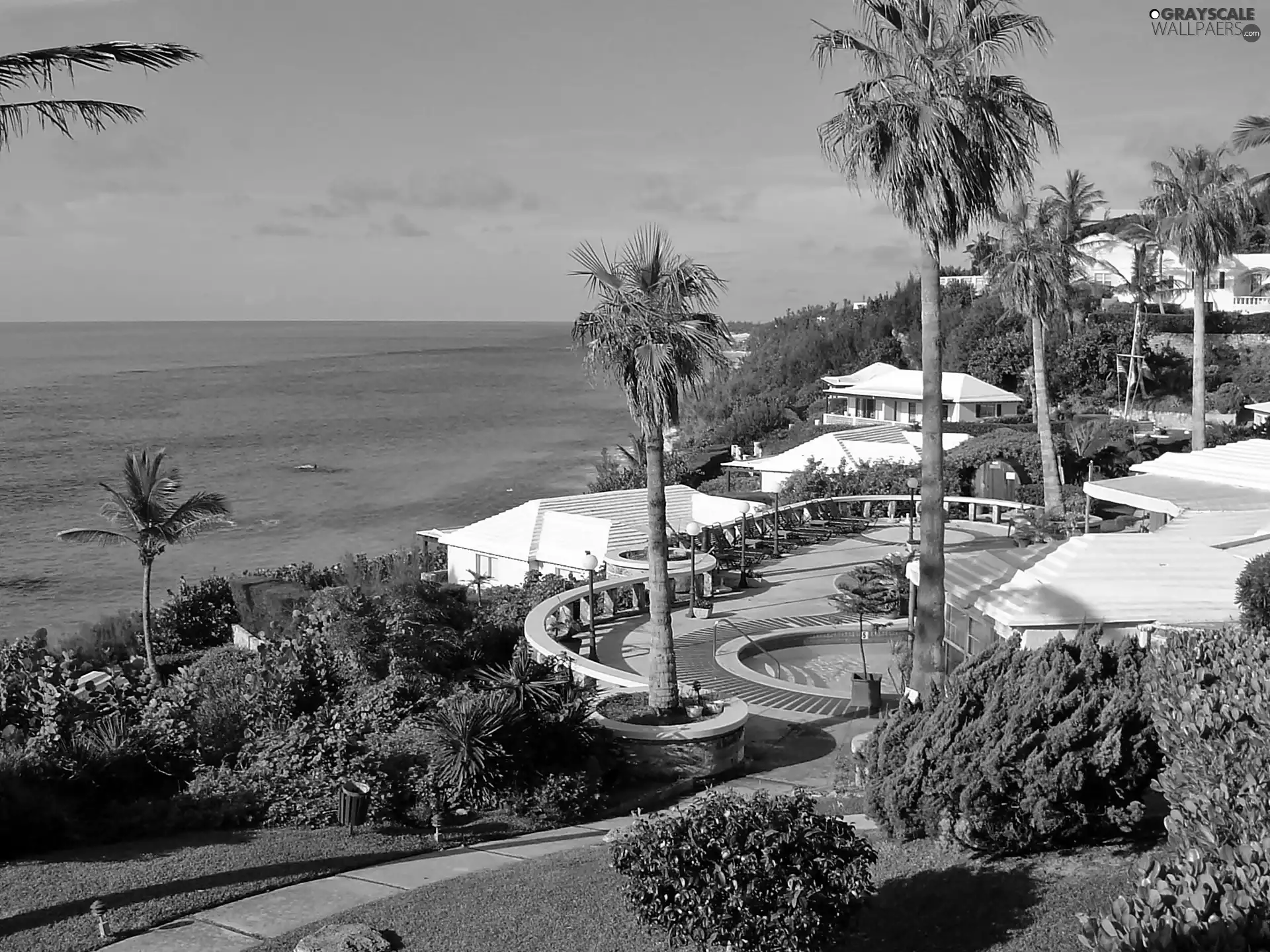 complex, The hotel, sea, Coast, Bermudas