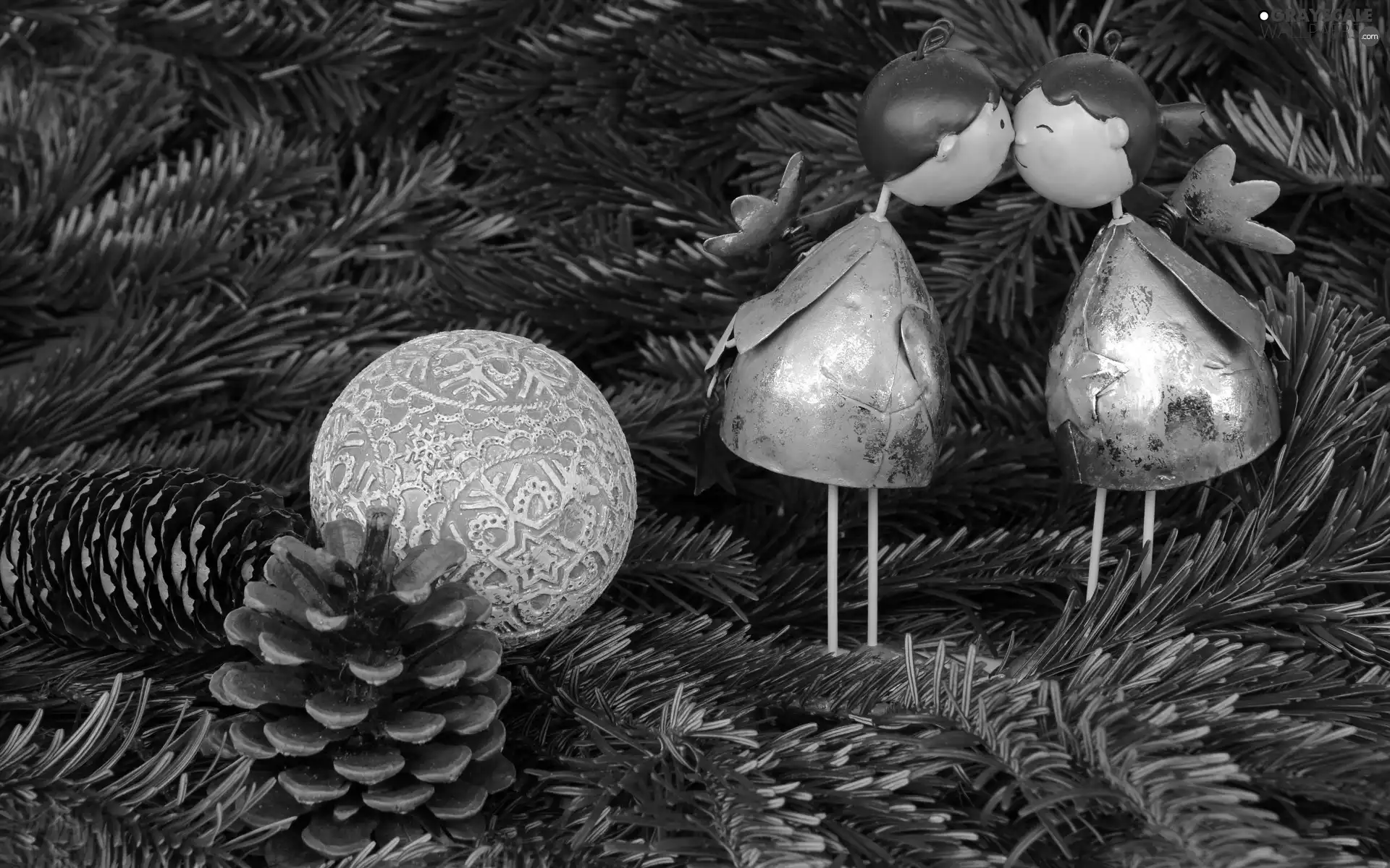 bauble, Christmas, headdress, Christmas, decoration, cones, angels