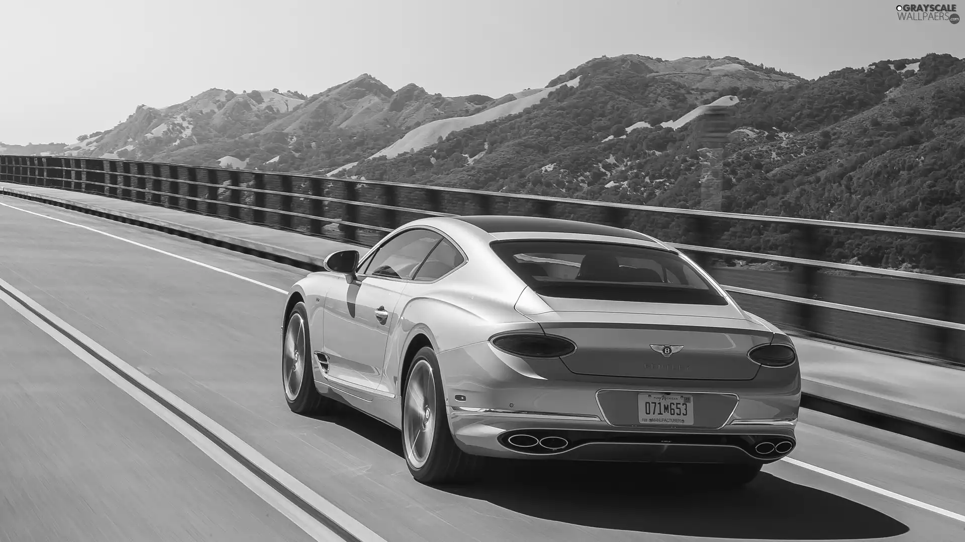 coupe, silver, Bentley Continental GT V8